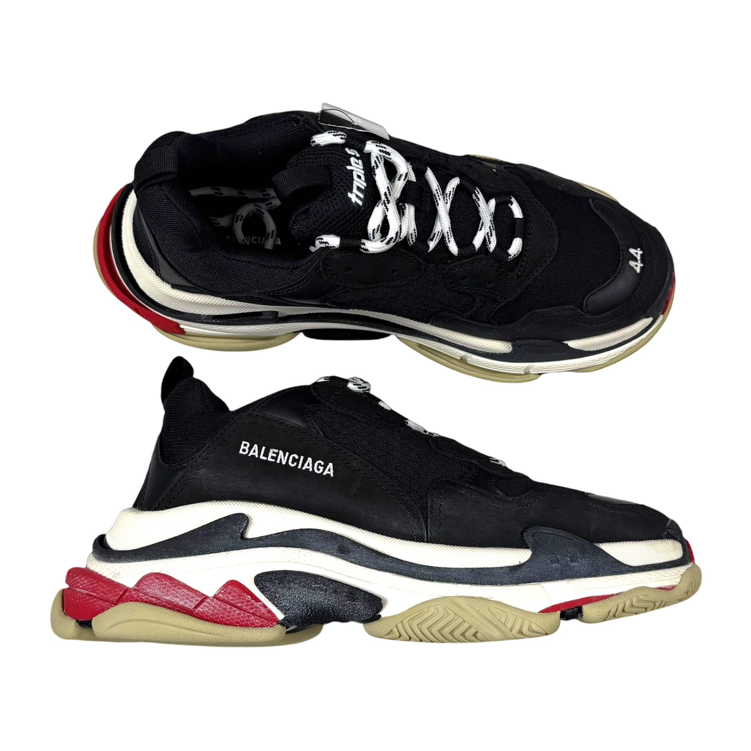 Balenciaga Triple S Black White Red (2018 Reissue) (US11/UK10/EU44)