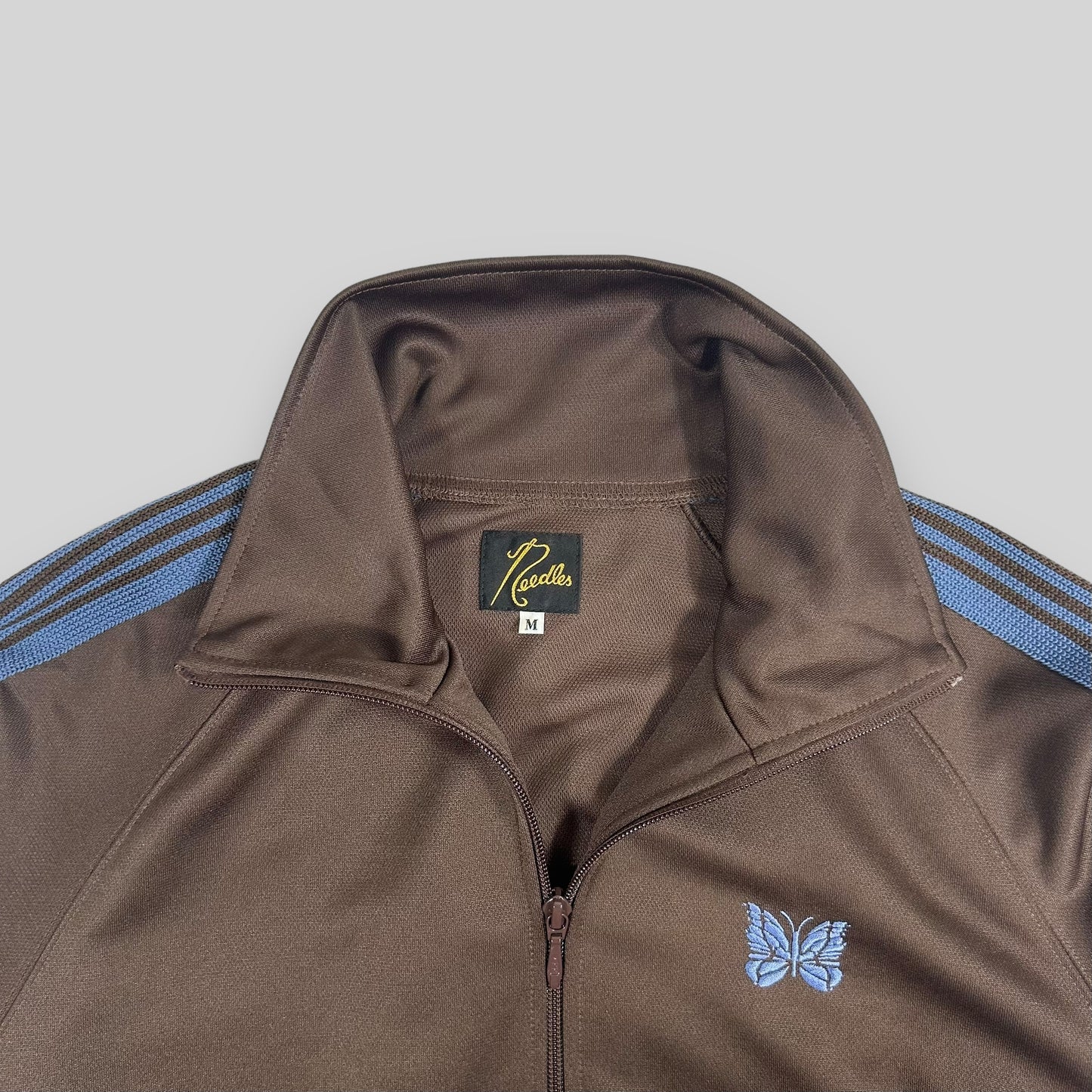 Needles Poly Smooth Track Jacket Brown / Blue (Size M)