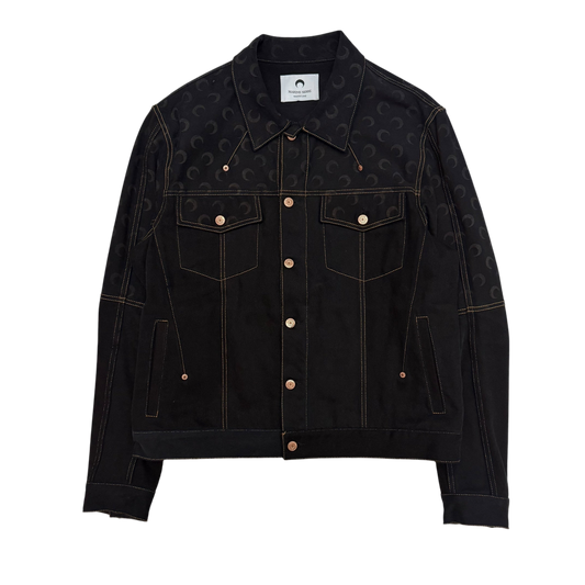 Marine Serre FW22 Crescent Moon Denim Jacket Black (Fits L)