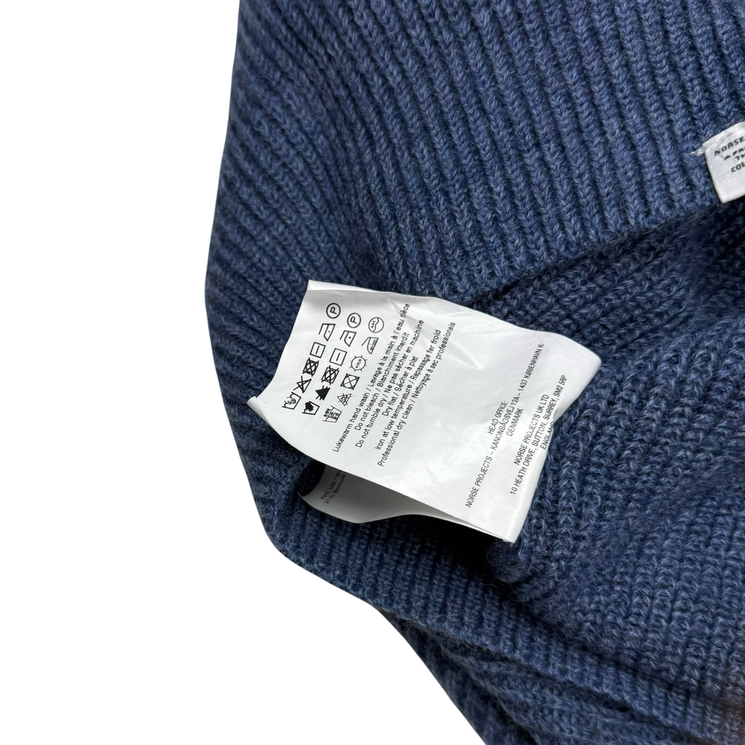 Norse Projects Roald Cotton Wool Sweatshirt Calcite Blue (Size XL)