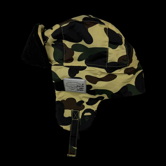 Bape(A Bathing Ape) 1st Camo Boa Trooper Cap Yellow
