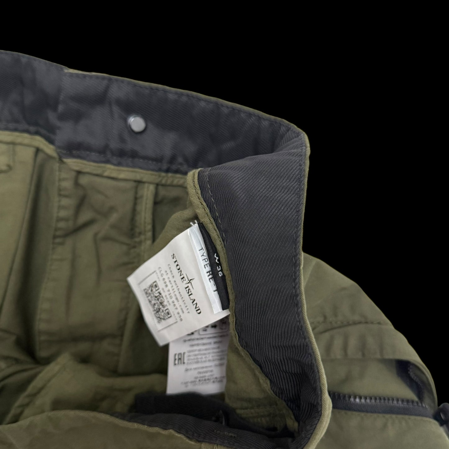 Stone Island Type RE-T Cargo Pants Army Green (Size 36”)