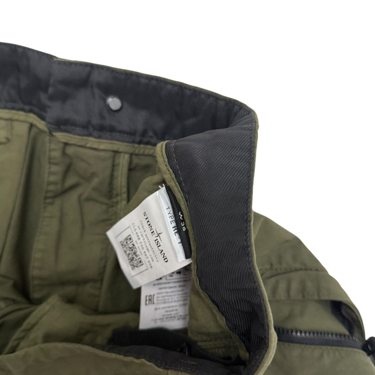 Stone Island Type RE-T Cargo Pants Army Green (Size 36”)