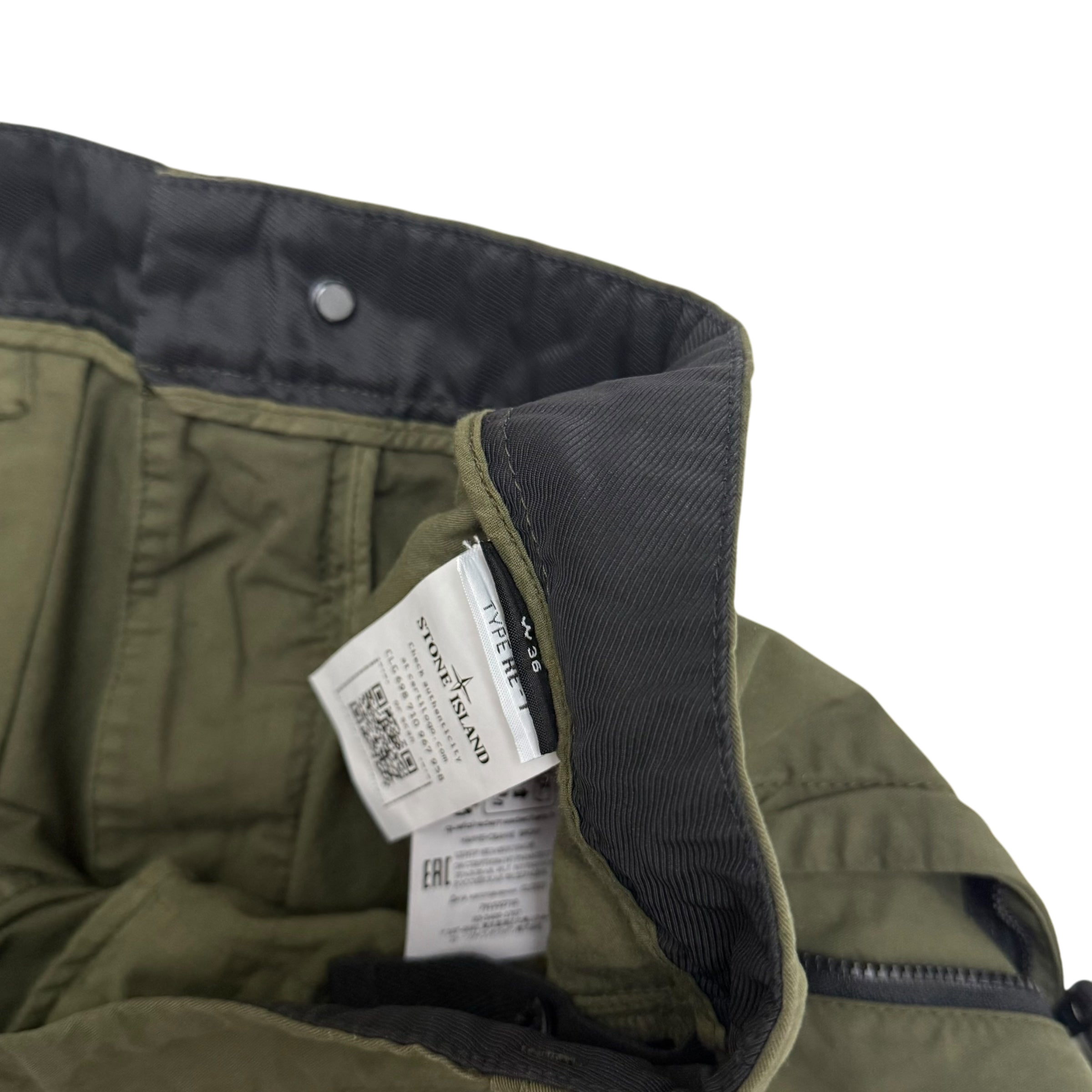 Stone Island Type RE-T Cargo Pants Army Green (Size 36”)