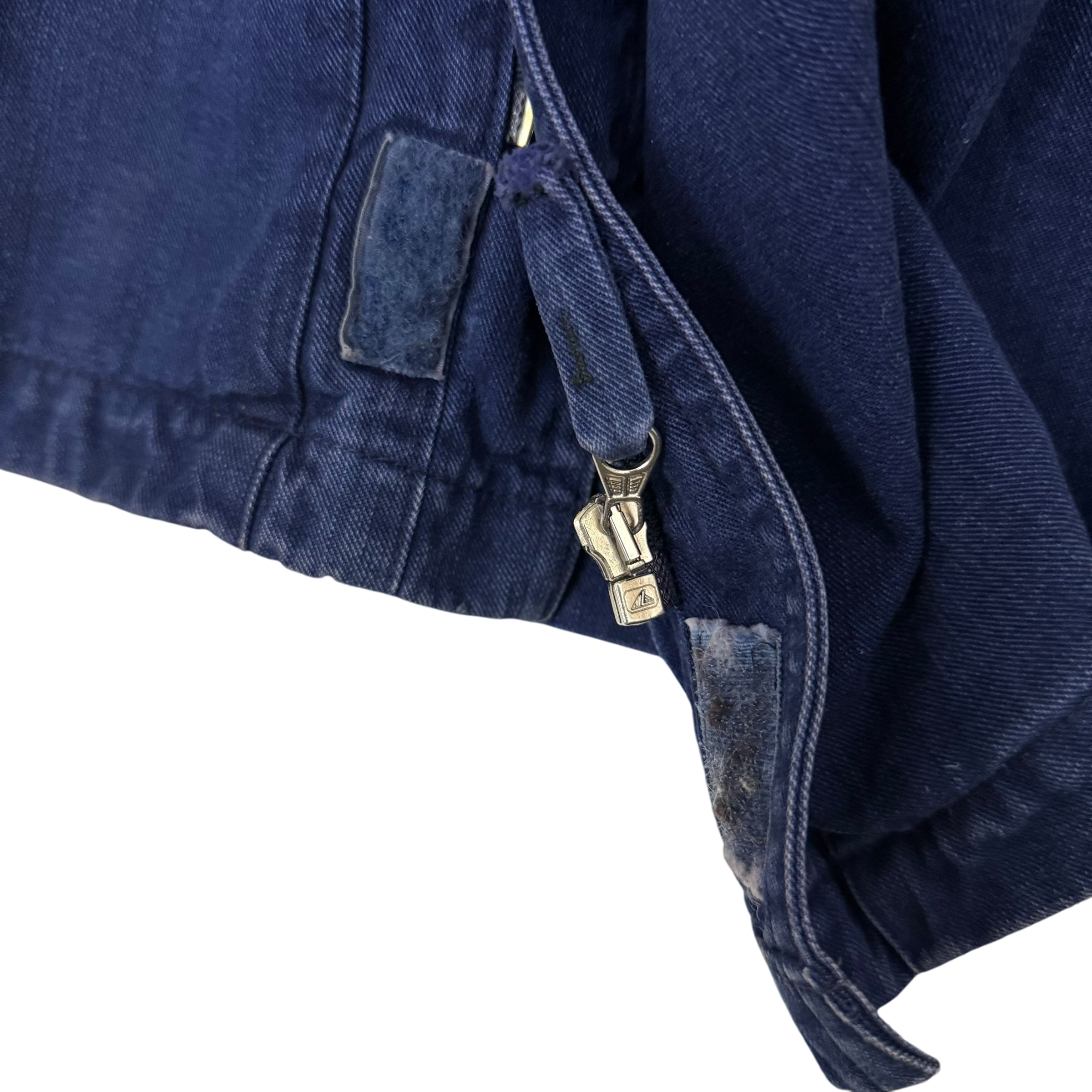 Stone Island SS 1994 Thick Denim Collared Jacket Blue (Size XL)