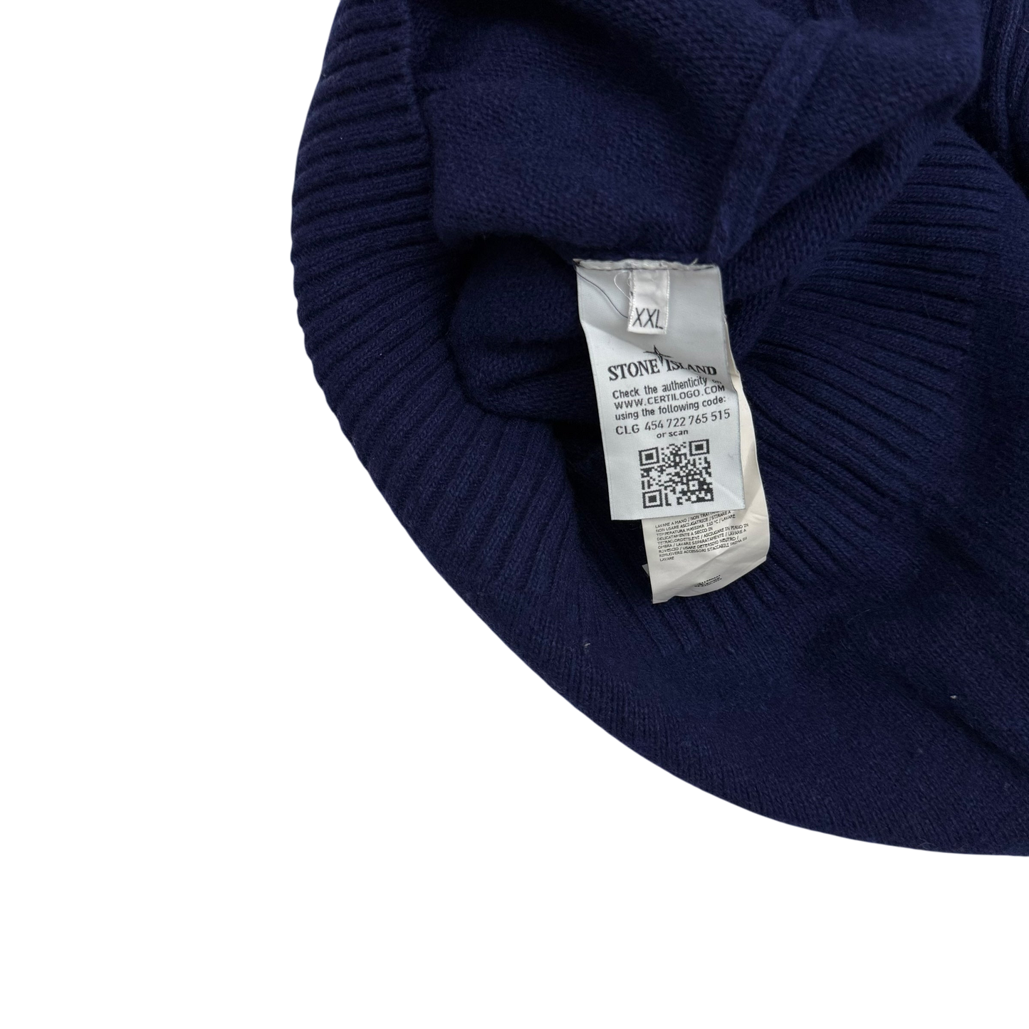 Stone Island AW16 Wool Blend Knit Sweatshirt Navy (Size XXL)