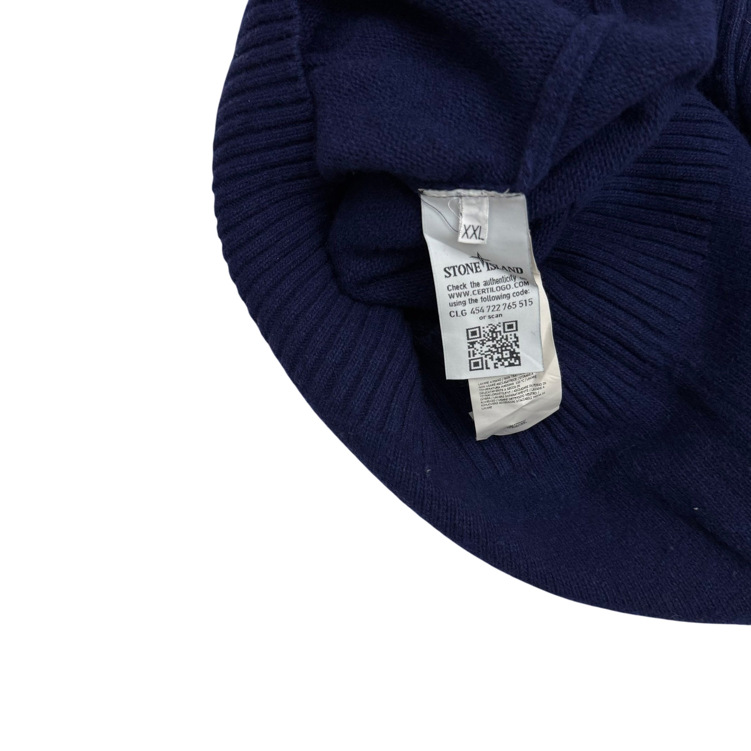 Stone Island AW16 Wool Blend Knit Sweatshirt Navy (Size XXL)