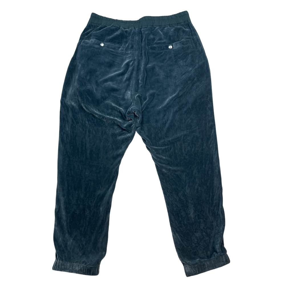 Rick Owens FW22 Strobe Velour Track Pants Teal (Size 52/XL)