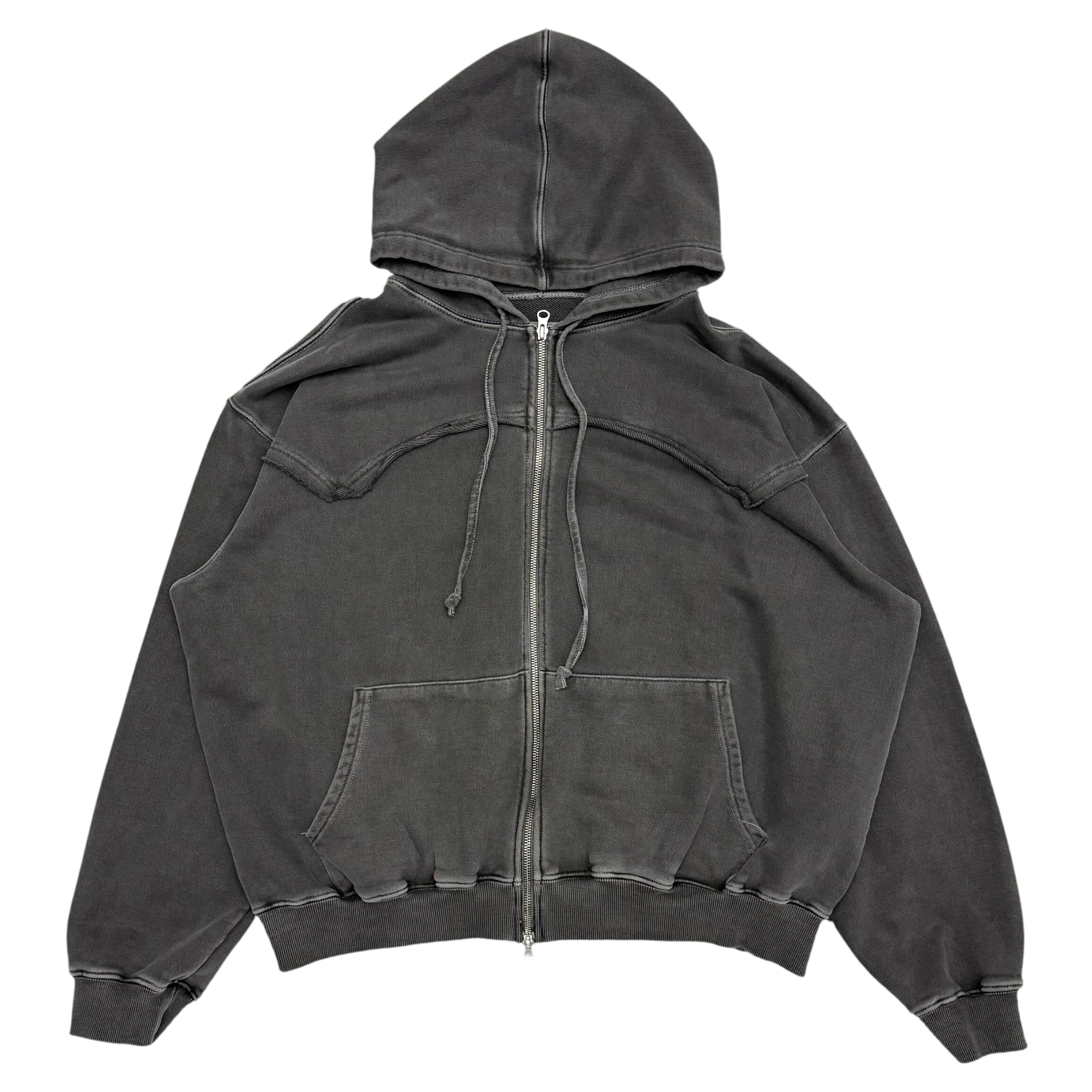 T By Birthdaysuit Heavyweight Zip-Up Hoodie Charcoal (Fits L-XL)
