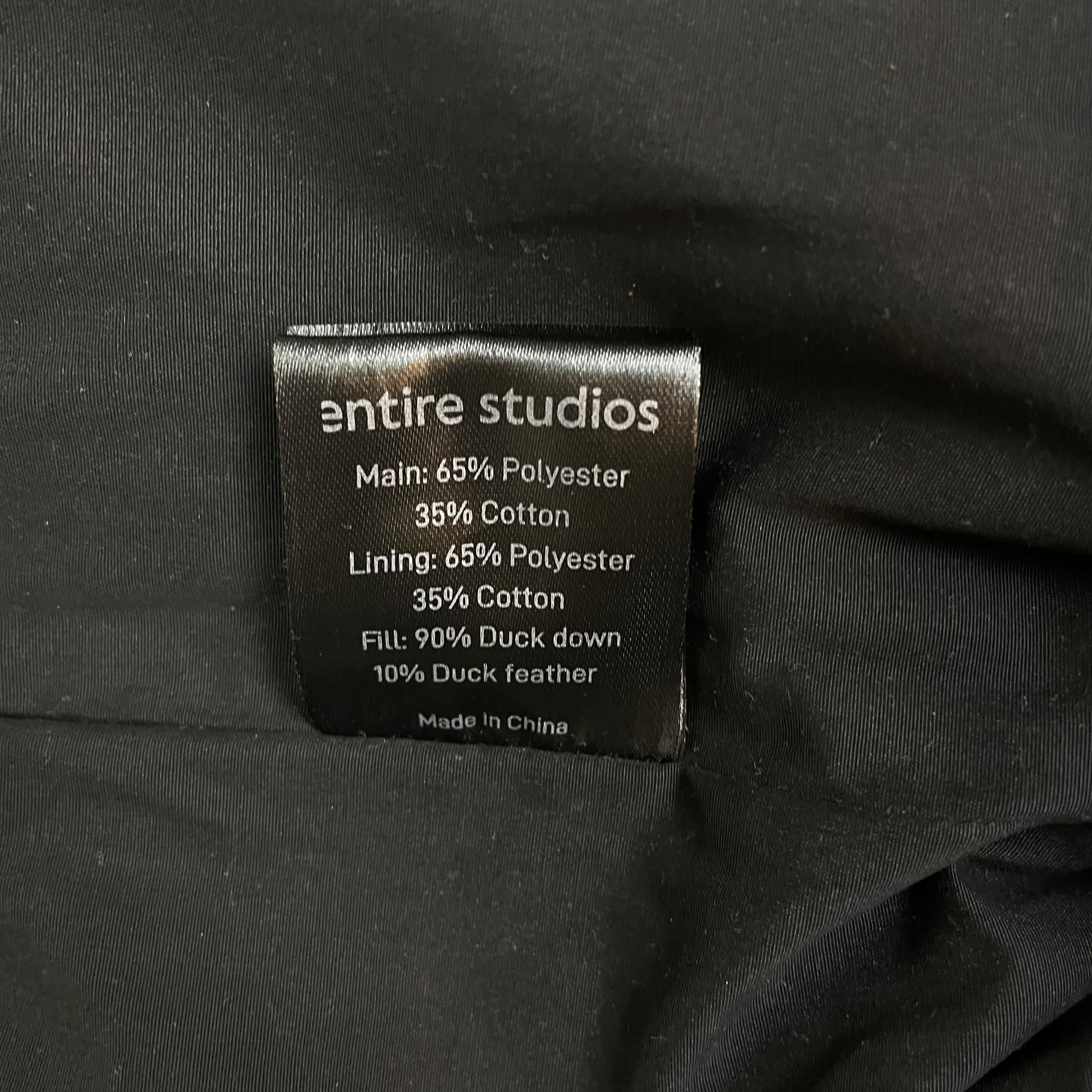 Entire Studios Down Pillow Vest Black (Size L)