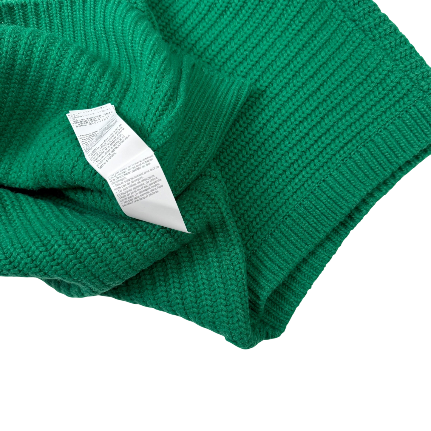 We11done Ribbed Wool Multi-Logo Square Knit Vest Green (Size L)