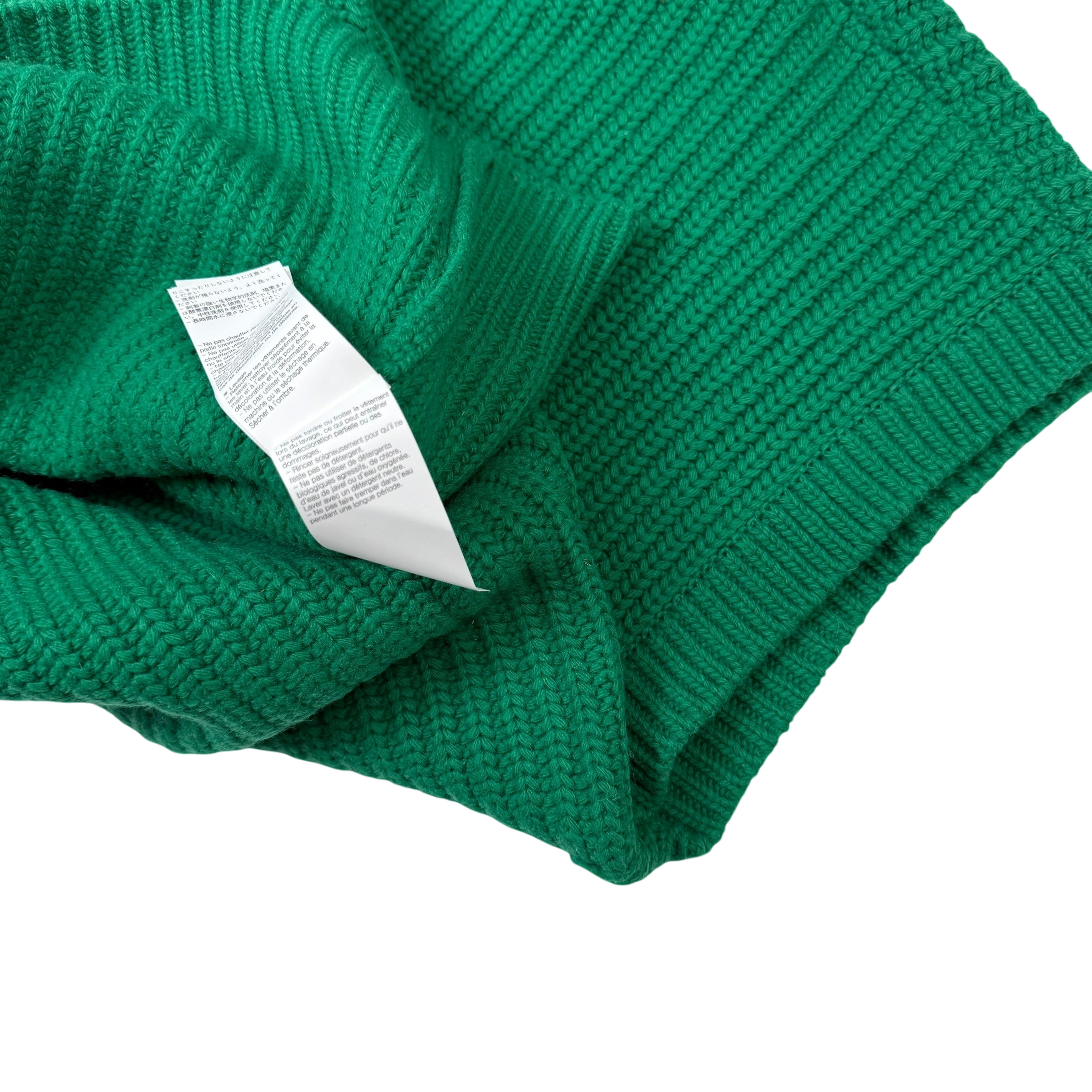 We11done Ribbed Wool Multi-Logo Square Knit Vest Green (Size L)