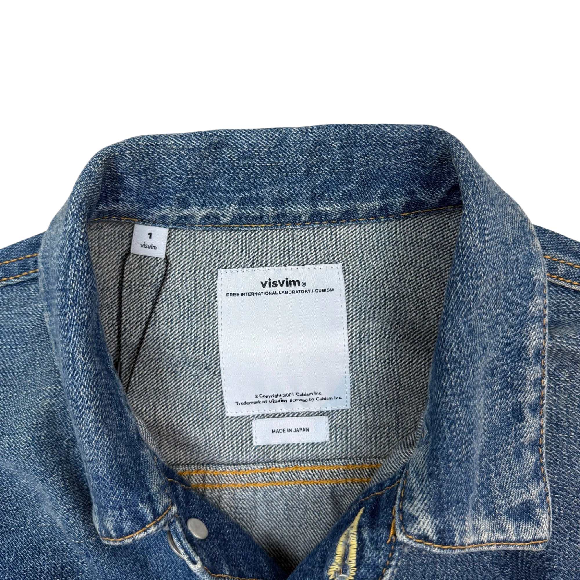 Visvim SS16 Selvedge Denim Jacket Washed Blue (Size 1/S)