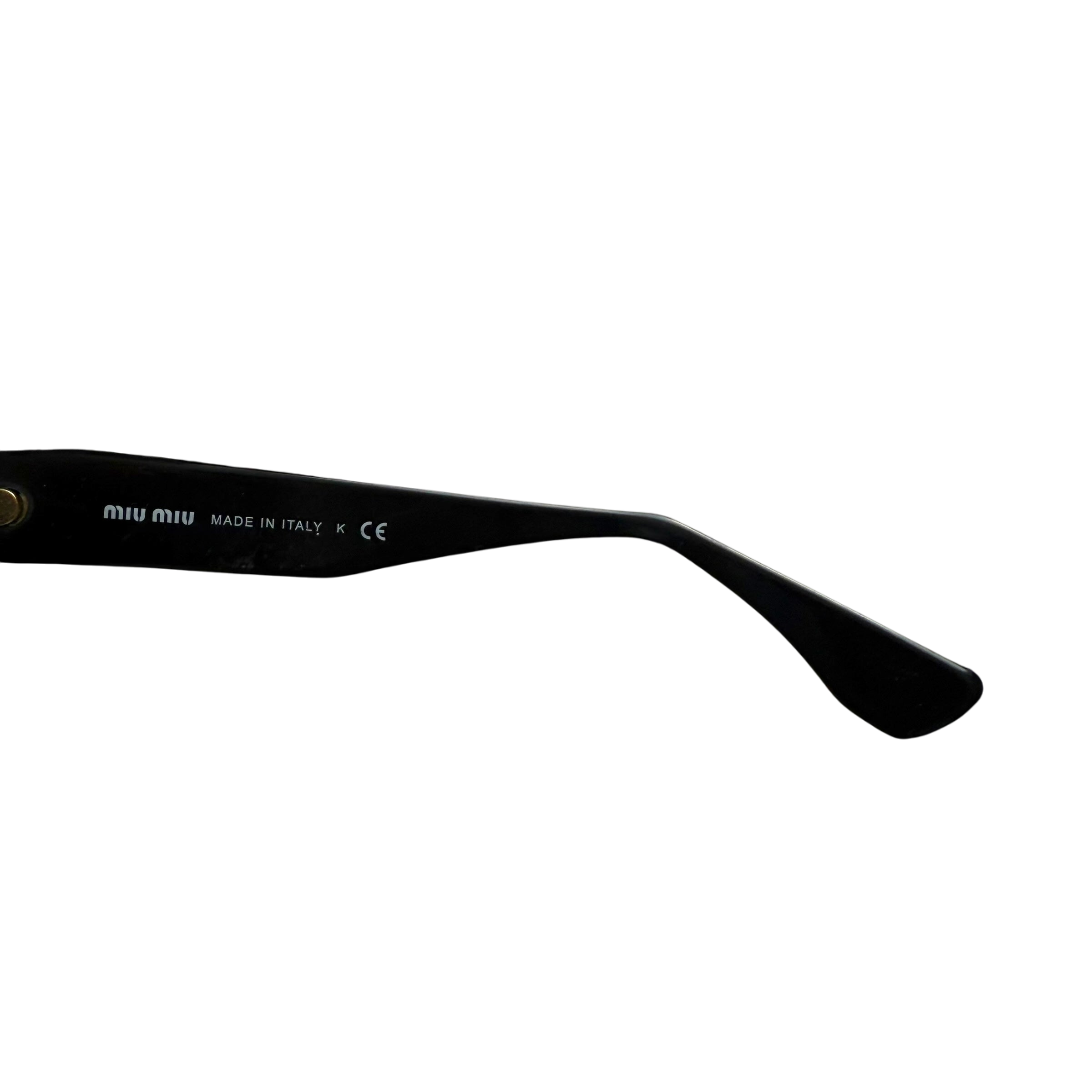 Miu Miu Rasoir Cat Eye Sunglasses Black