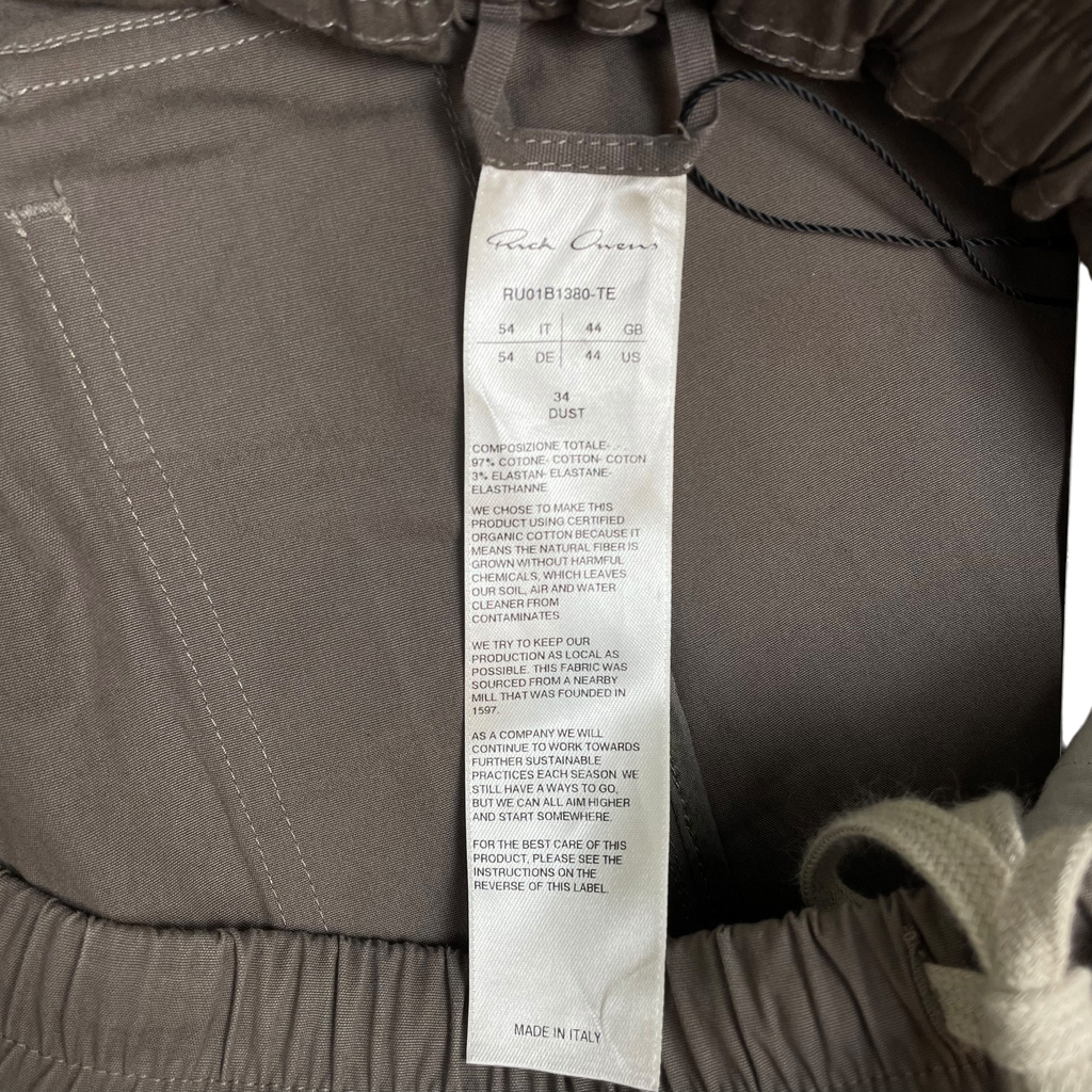Rick Owens SS22 Fogachine Drop Crotch Nylon Trousers ‘Dust’ Grey (Size 54)