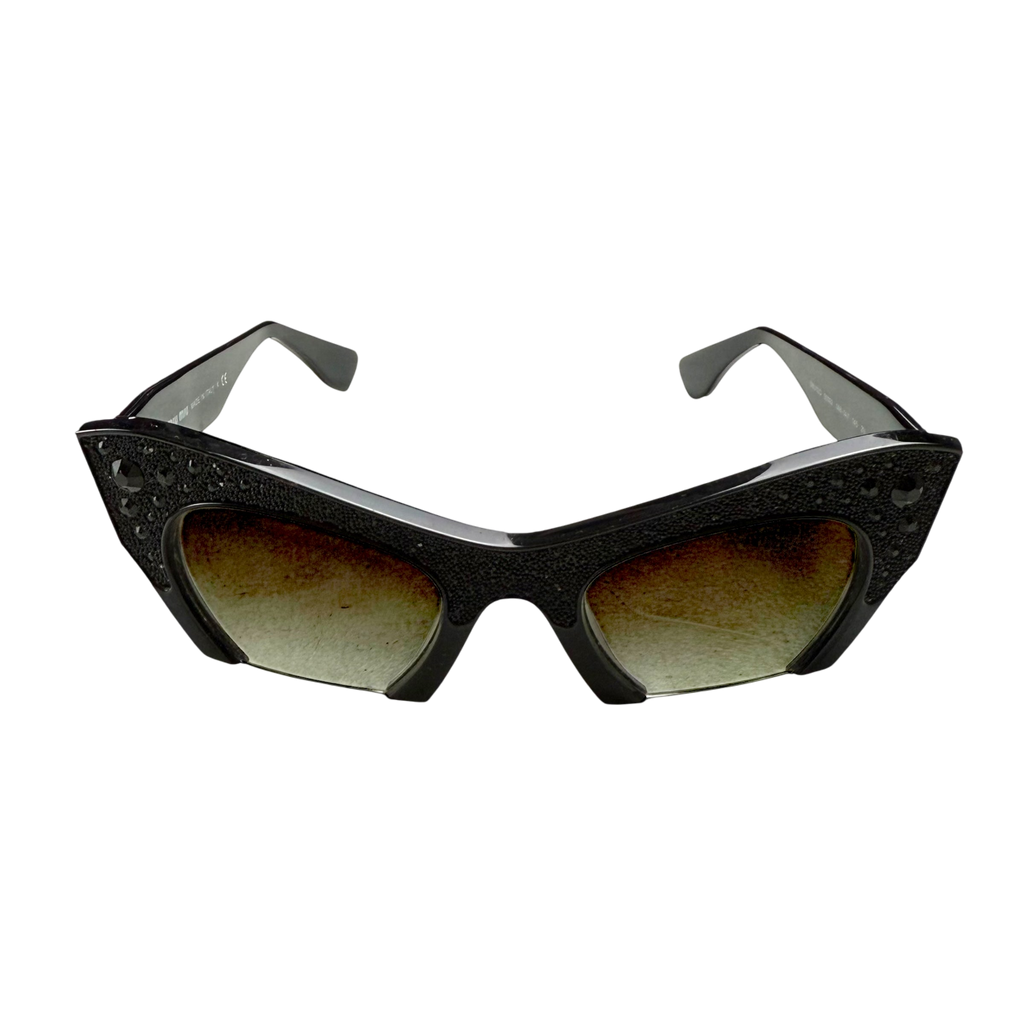 Miu Miu Rasoir Cat Eye Sunglasses Black