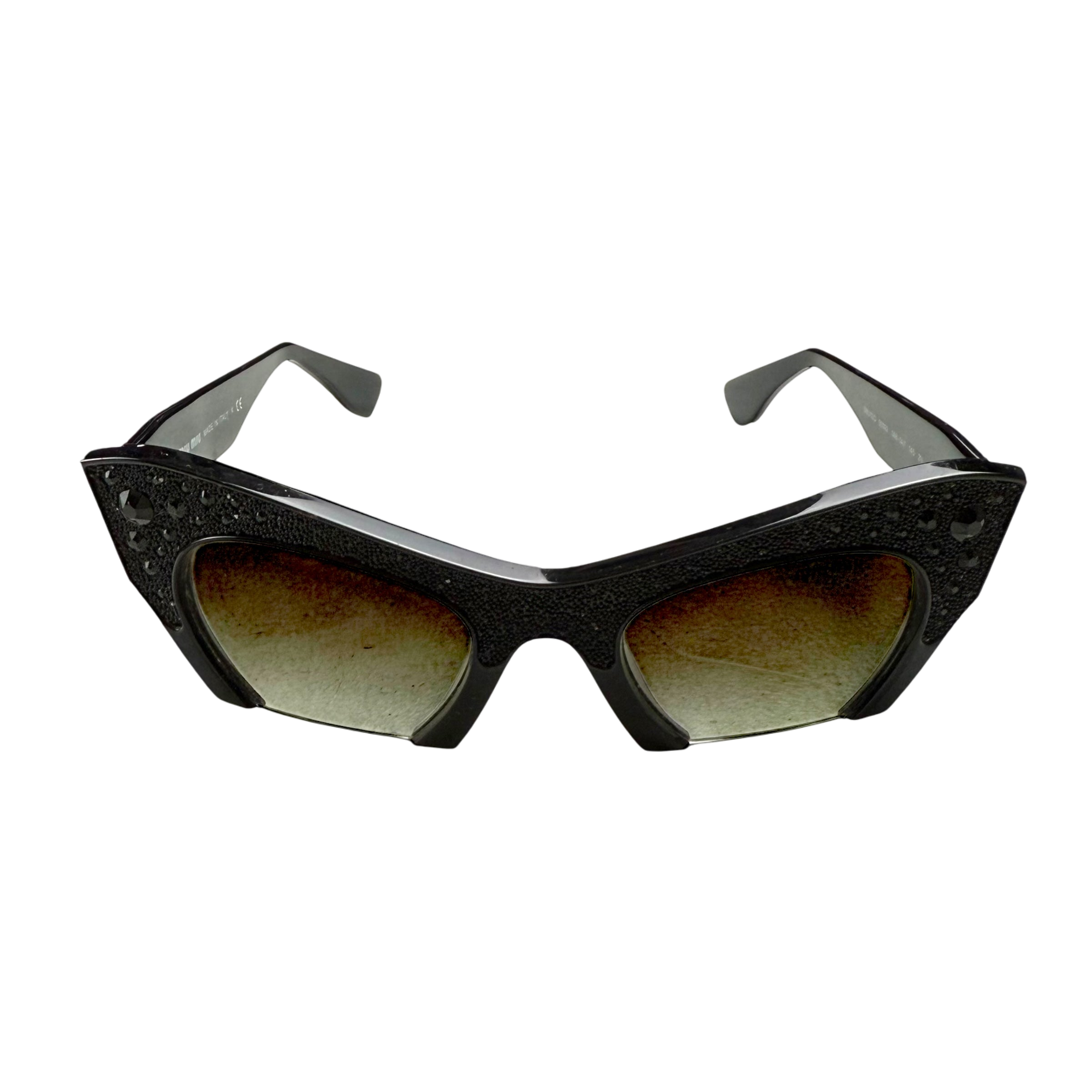 Miu Miu Rasoir Cat Eye Sunglasses Black