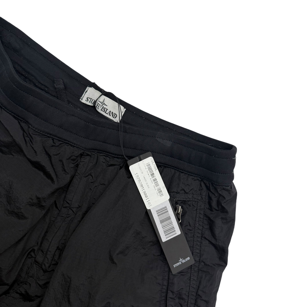 Stone Island Logo Patch Nylon Metal Pants Black (Size S)