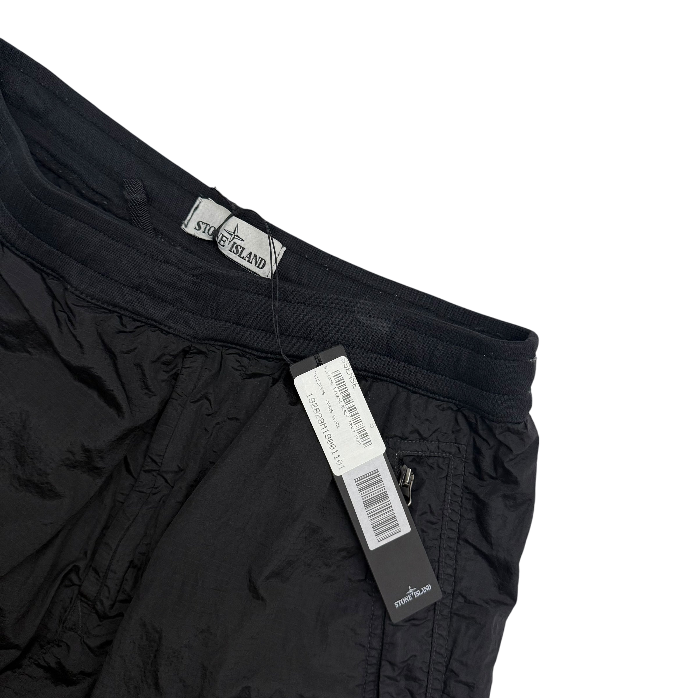 Stone Island Logo Patch Nylon Metal Pants Black (Size S)