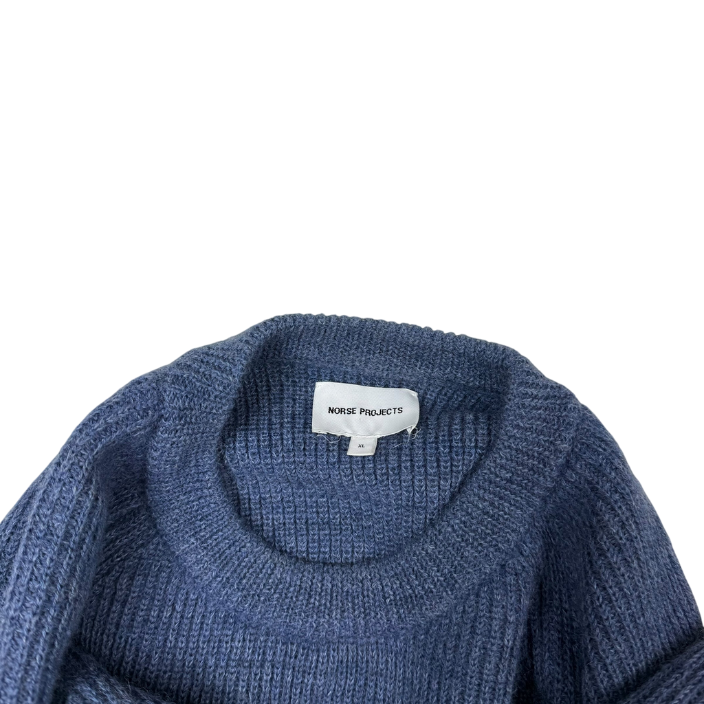 Norse Projects Roald Cotton Wool Sweatshirt Calcite Blue (Size XL)