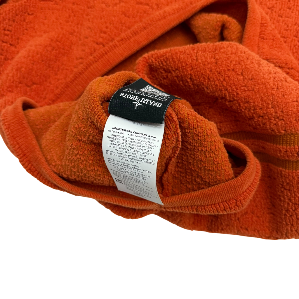 Stone Island AW19 Textured Sweatshirt Orange (Size XL)