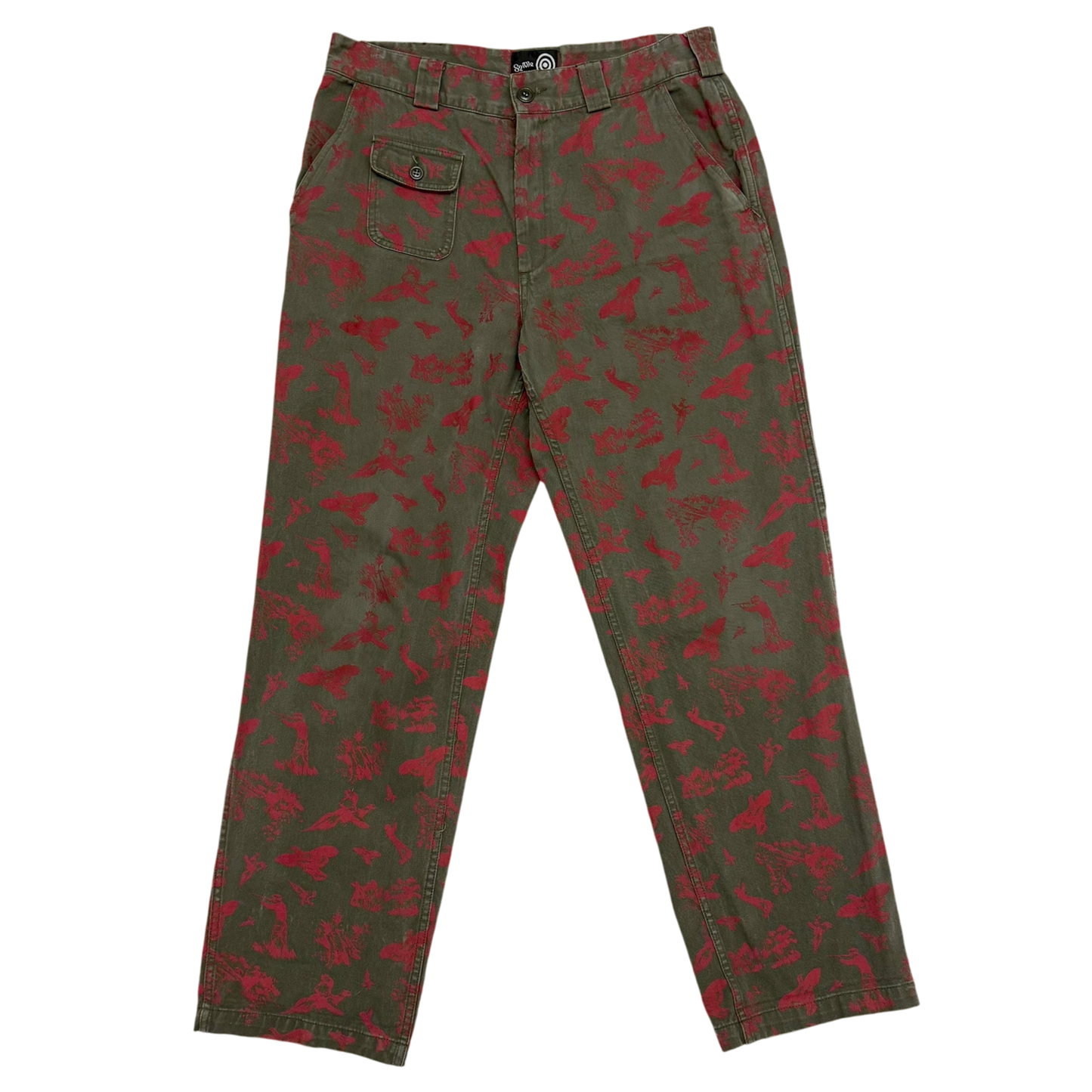 South2 West8 Fatigue Pants Green / Red (Size L)