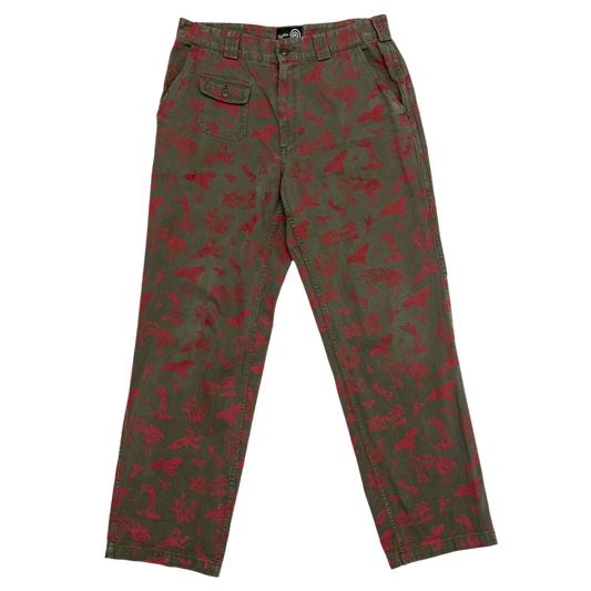 South2 West8 Fatigue Pants Green / Red (Size L)