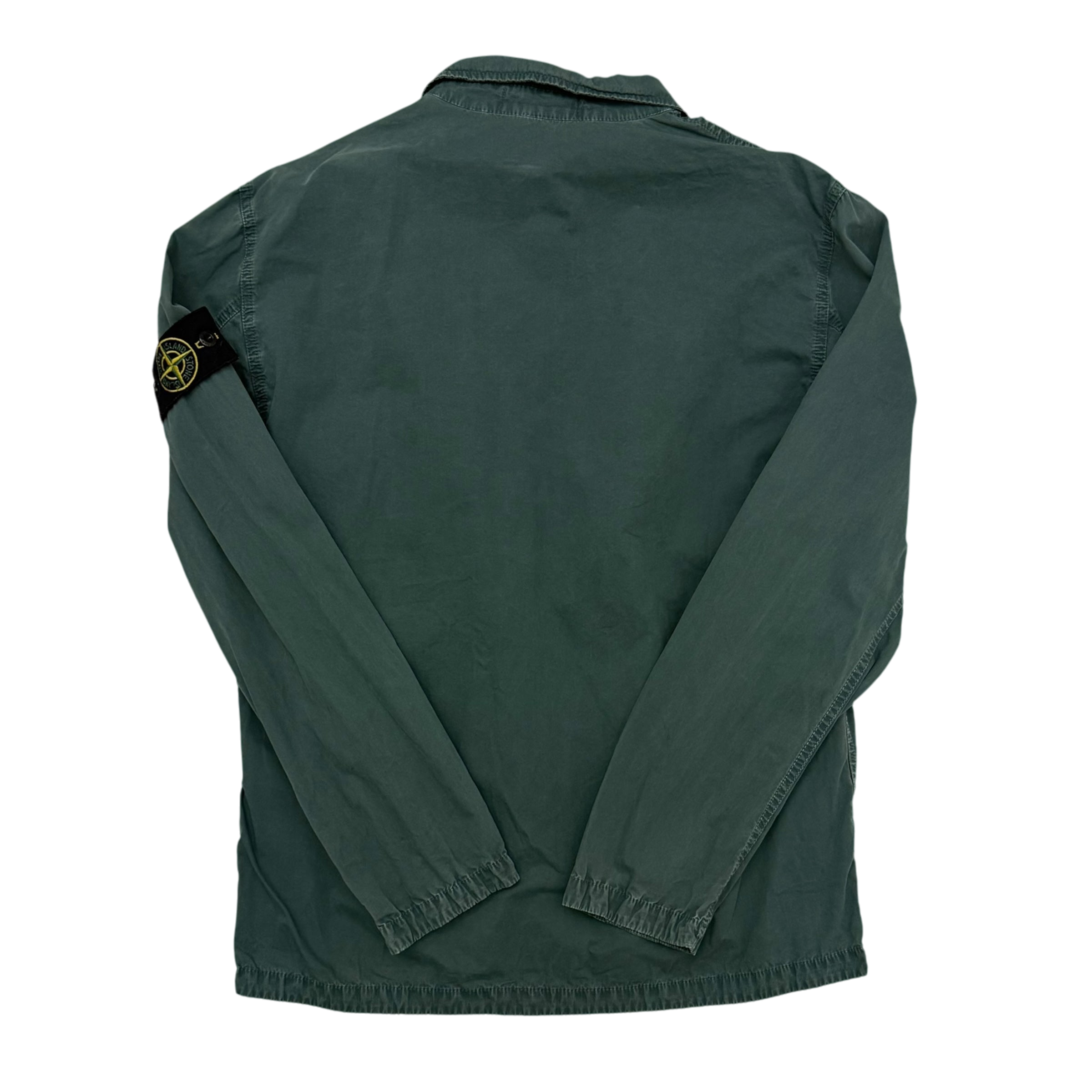Stone Island Zip Up Overshirt Jacket Petrol Green (Size XL)