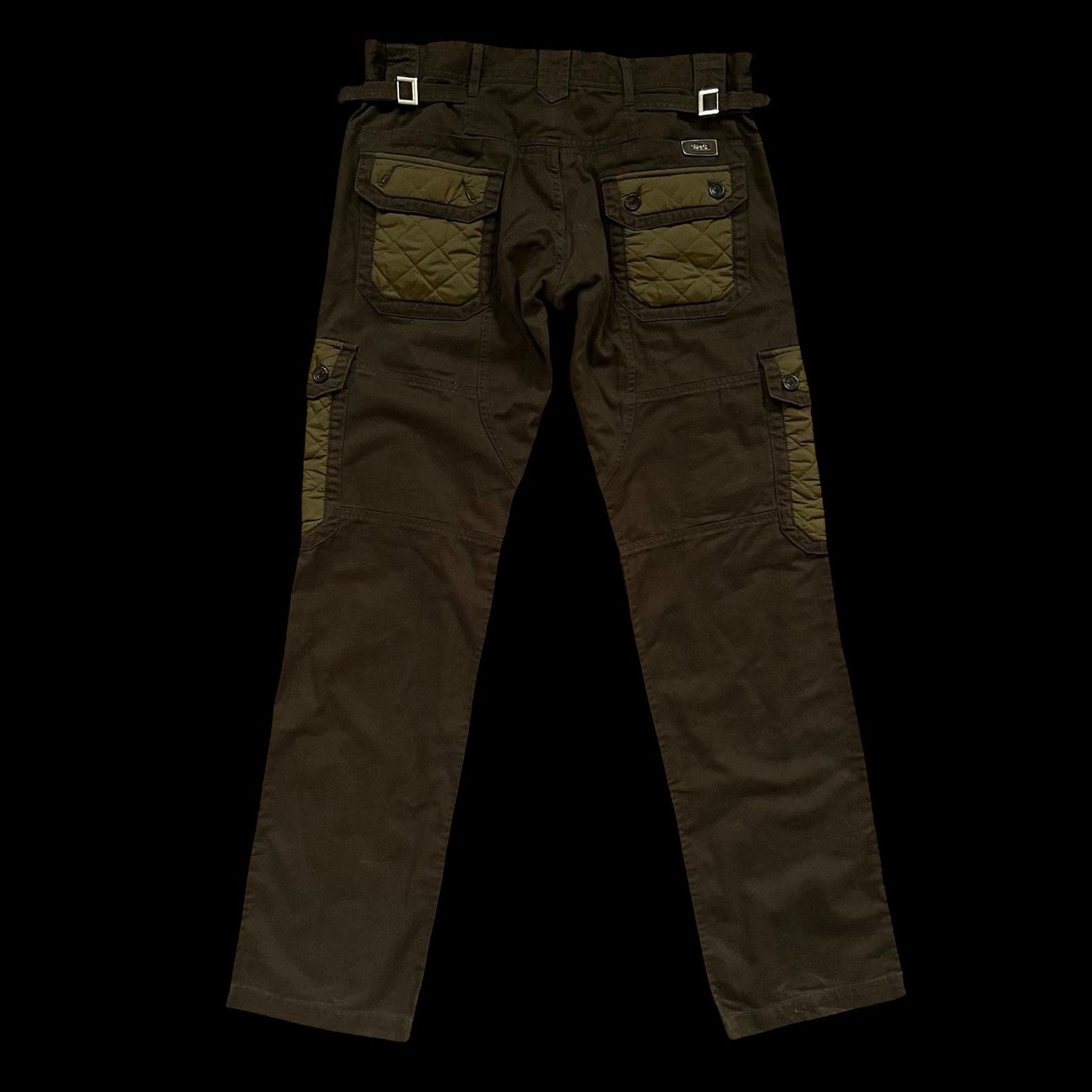 Vintage Dolce & Gabbana Heavy 8-Pocket Brown / Khaki Military Cargo Pants (Fits 32/34")
