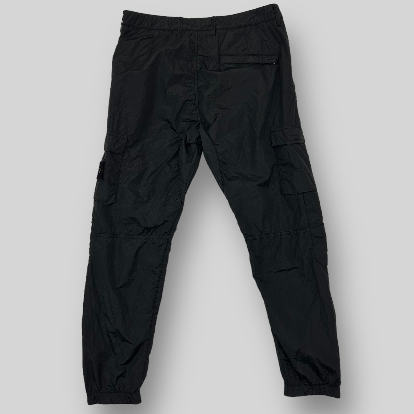 Stone Island Type RE Metal Nylon Cargo Pants Black (Size 34")