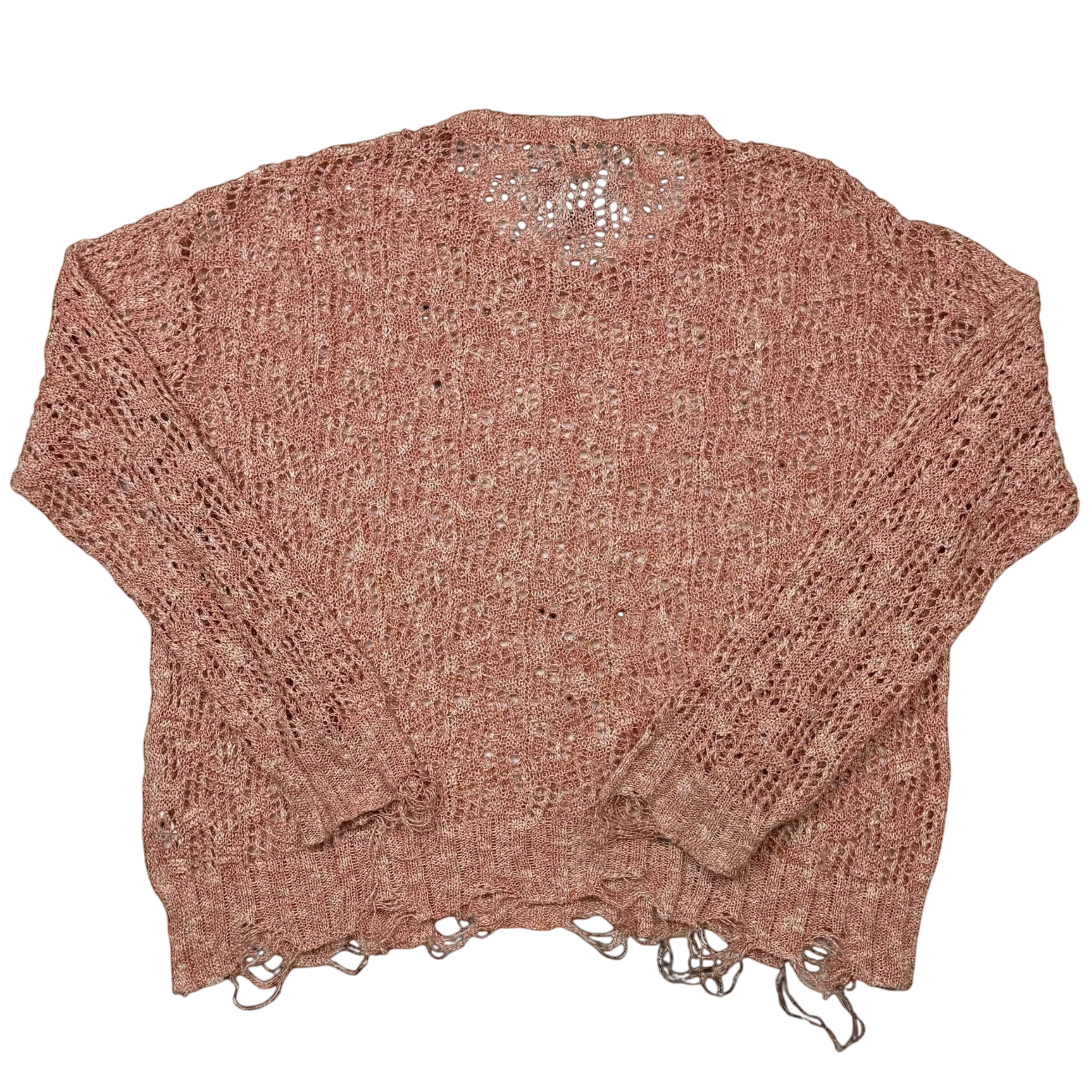 Song for the Mute 22.1 Avenue D’ivery Oversized Distressed Sweatshirt Orange / White (fits L-XL)