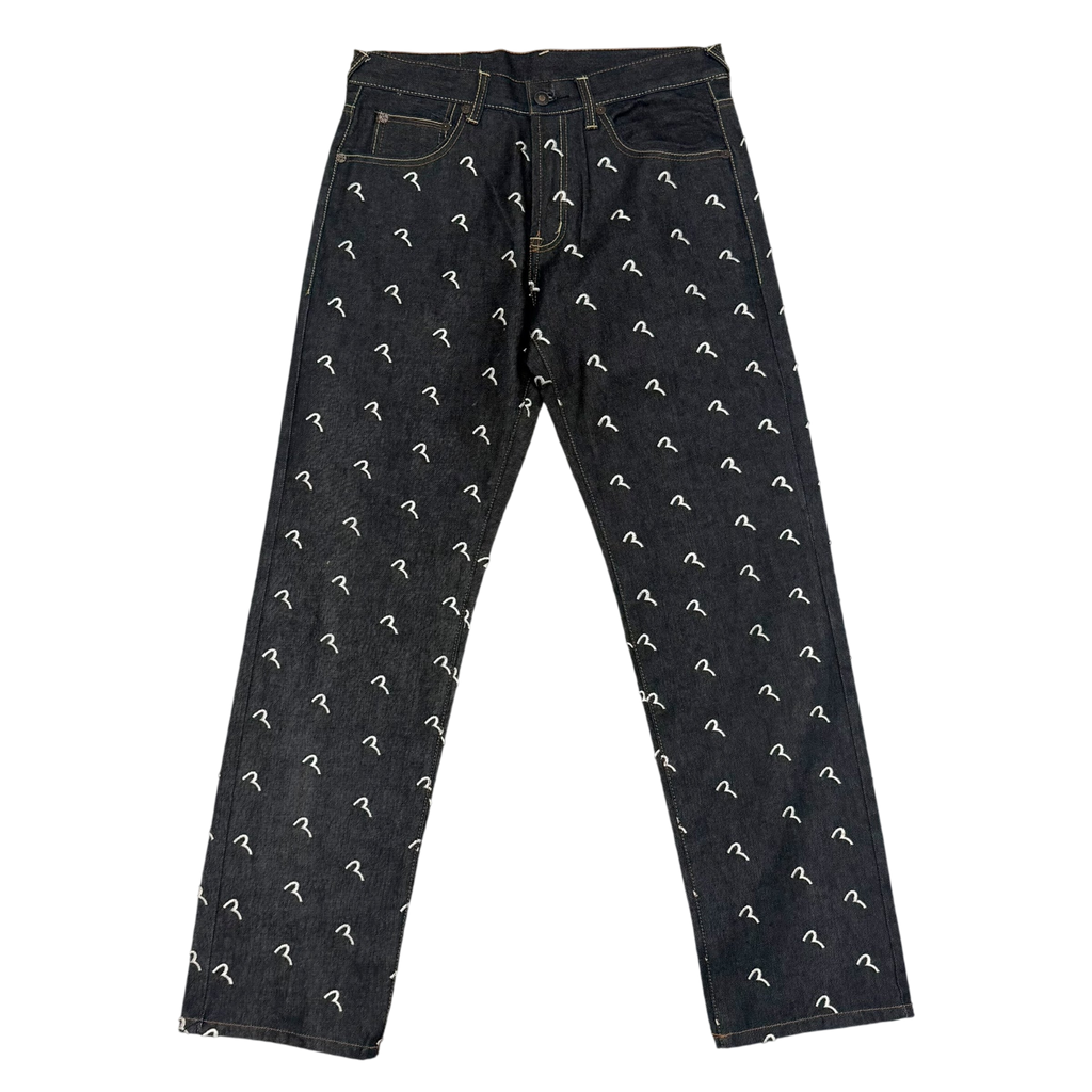 Evisu All Over Angle Print Jeans (Fits 32”)