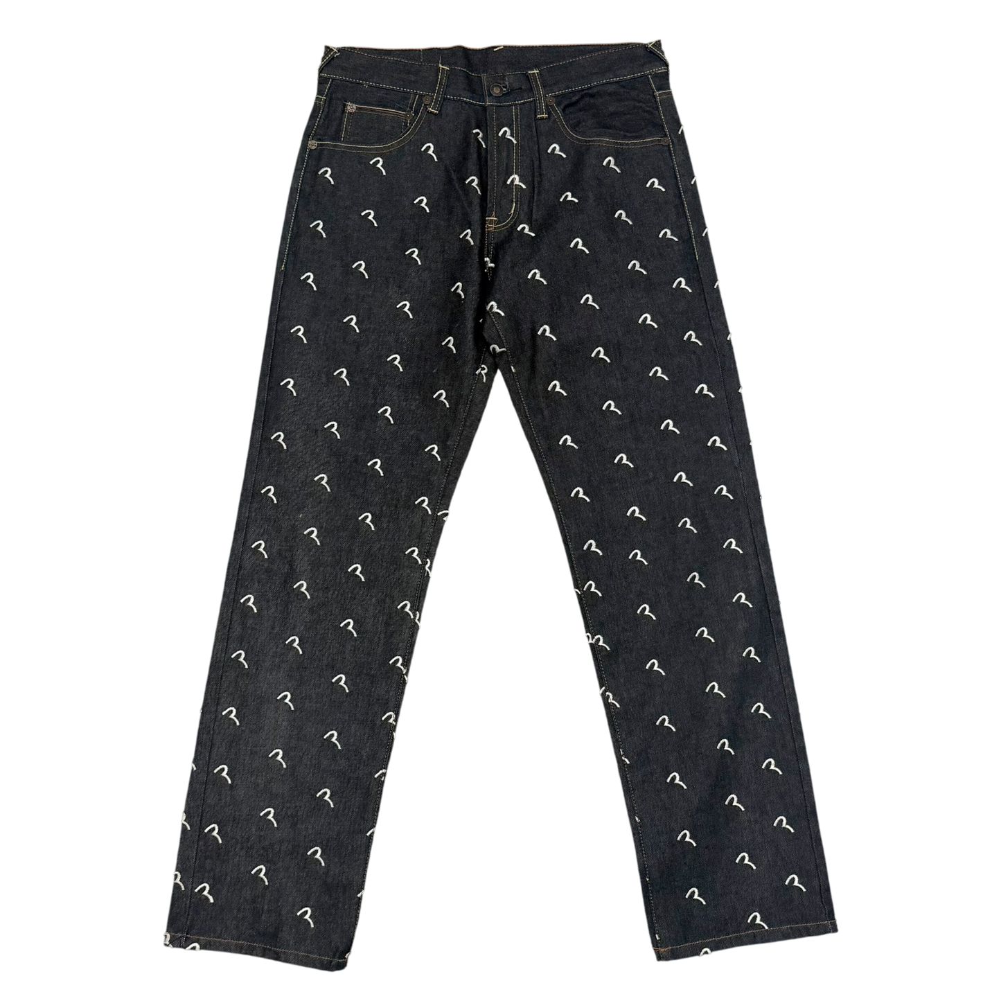 Evisu All Over Angle Print Jeans (Fits 32”)