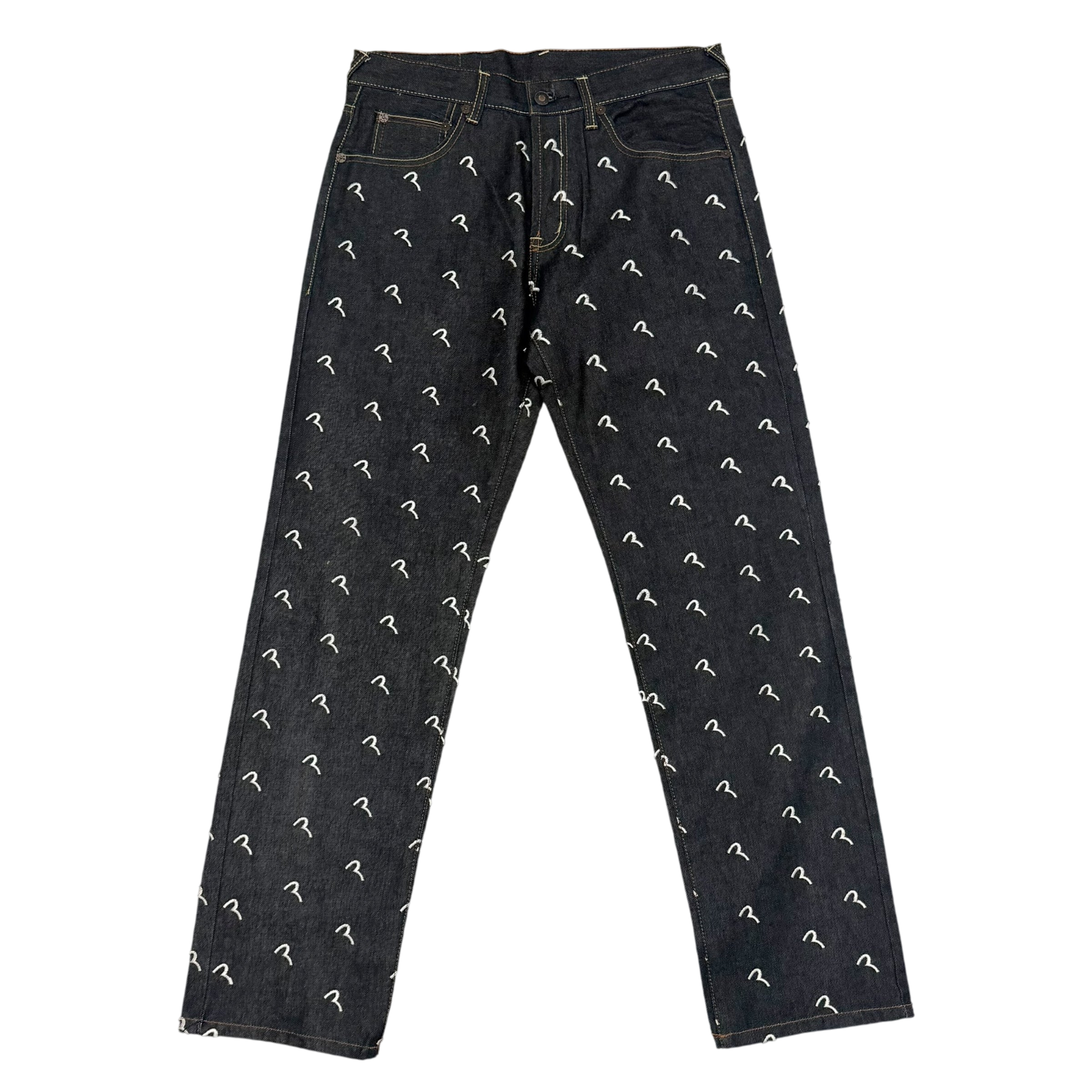 Evisu All Over Angle Print Jeans (Fits 32”)