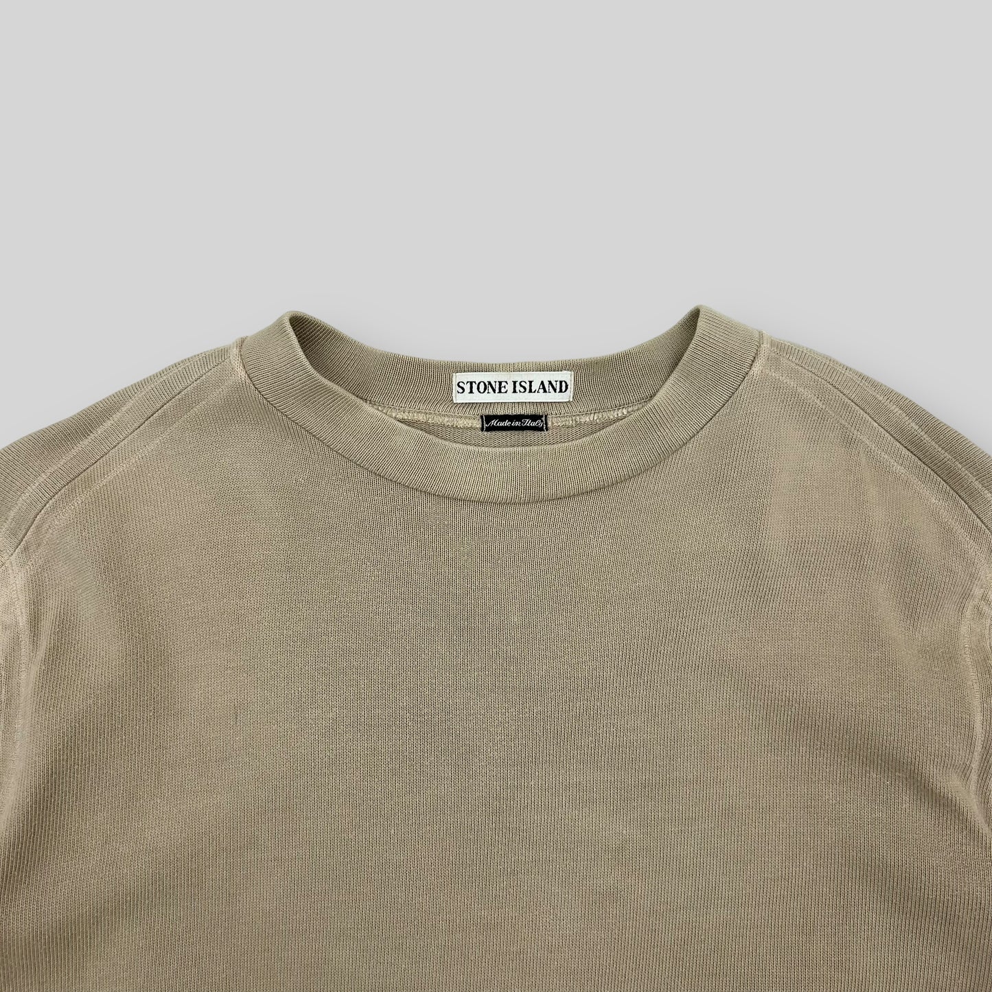 SS 2000 Vintage Stone Island Crewneck Knitted Sweater Beige (Size L)