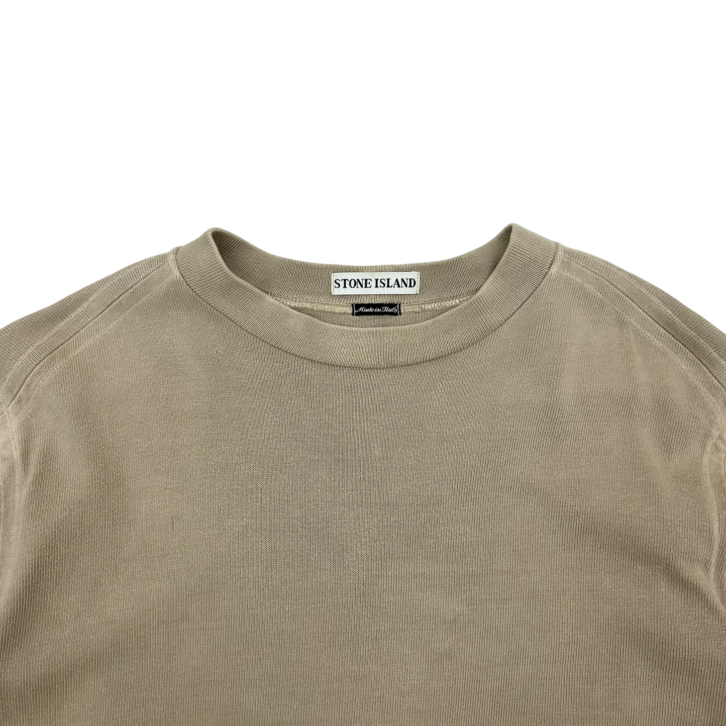 SS 2000 Vintage Stone Island Crewneck Knitted Sweater Beige (Size L)