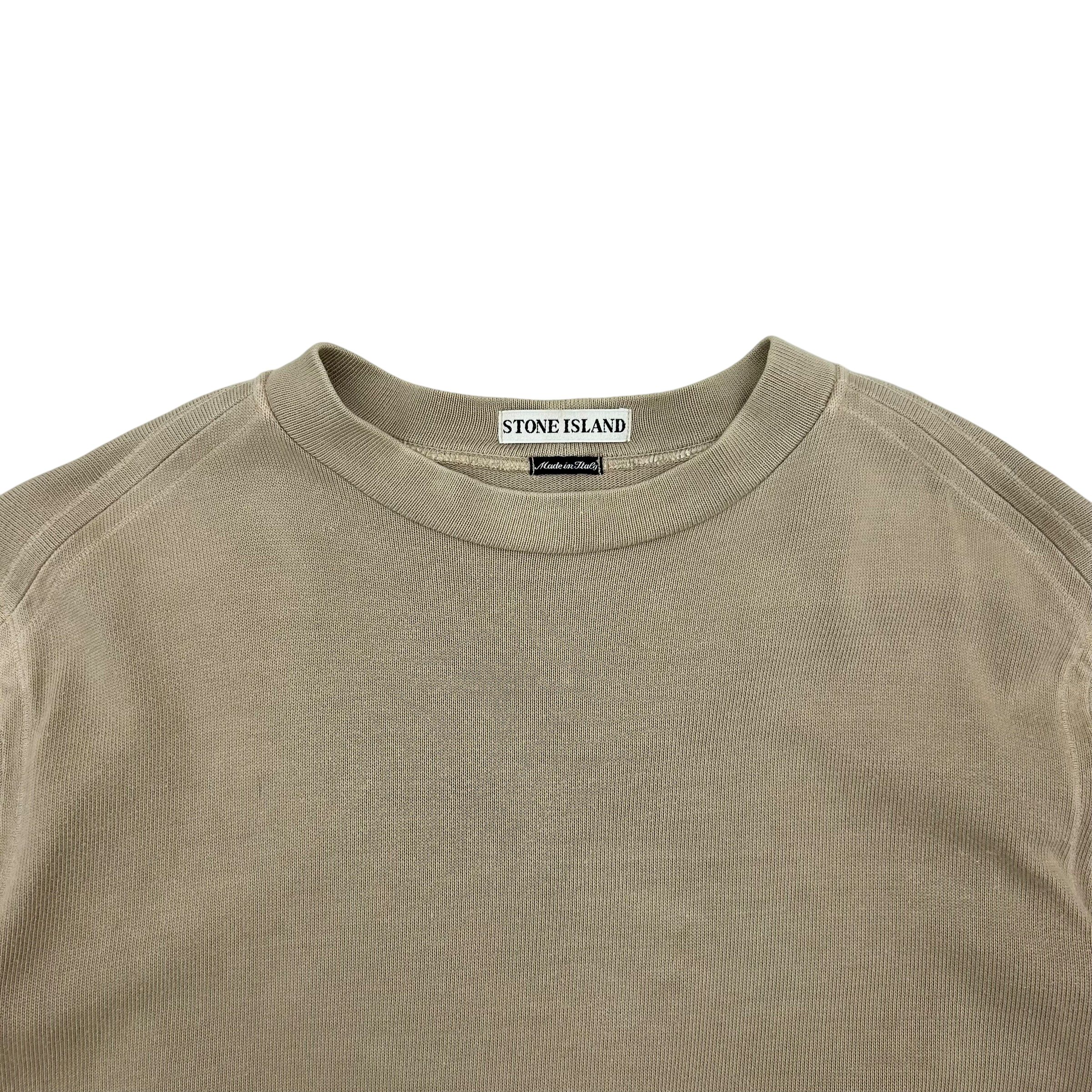 SS 2000 Vintage Stone Island Crewneck Knitted Sweater Beige (Size L)
