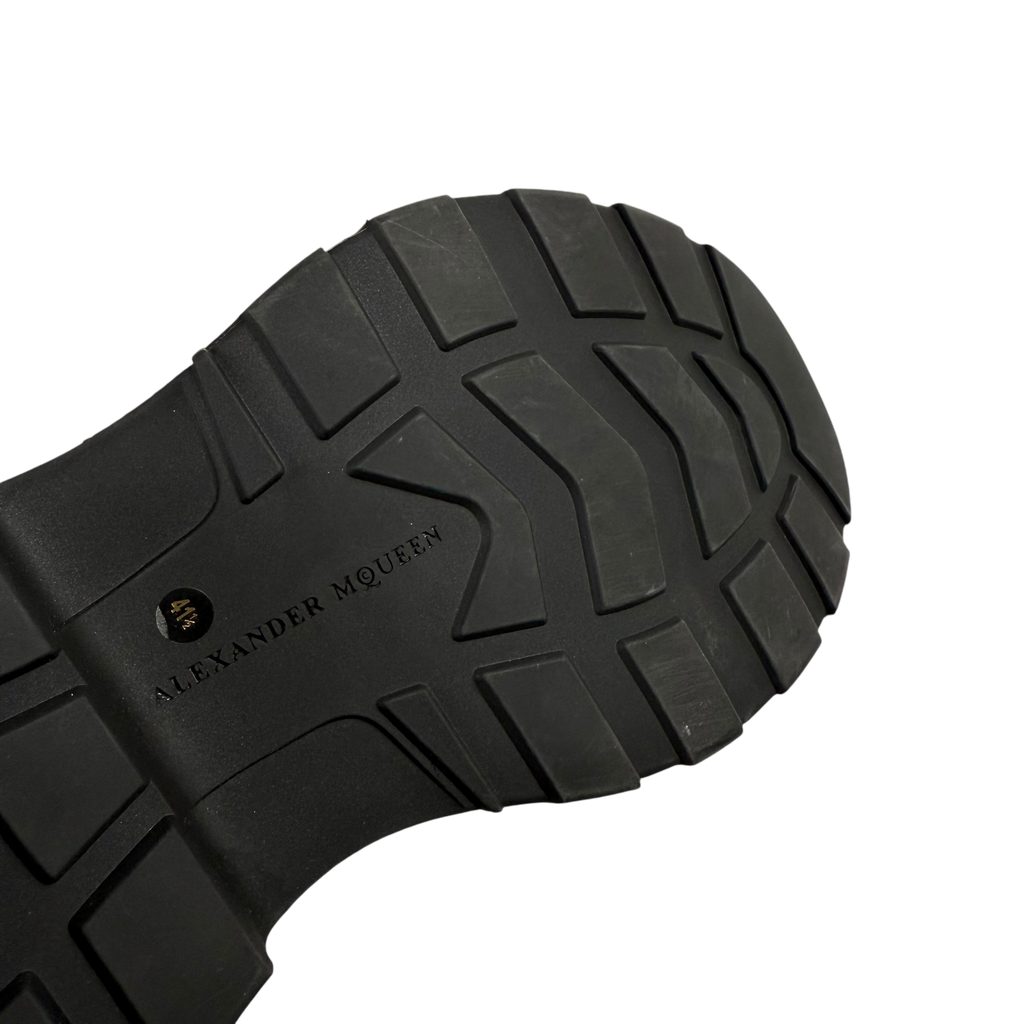 Alexander McQueen Oversized Sole Combat Leather Boots Black (fits US8.5-9)