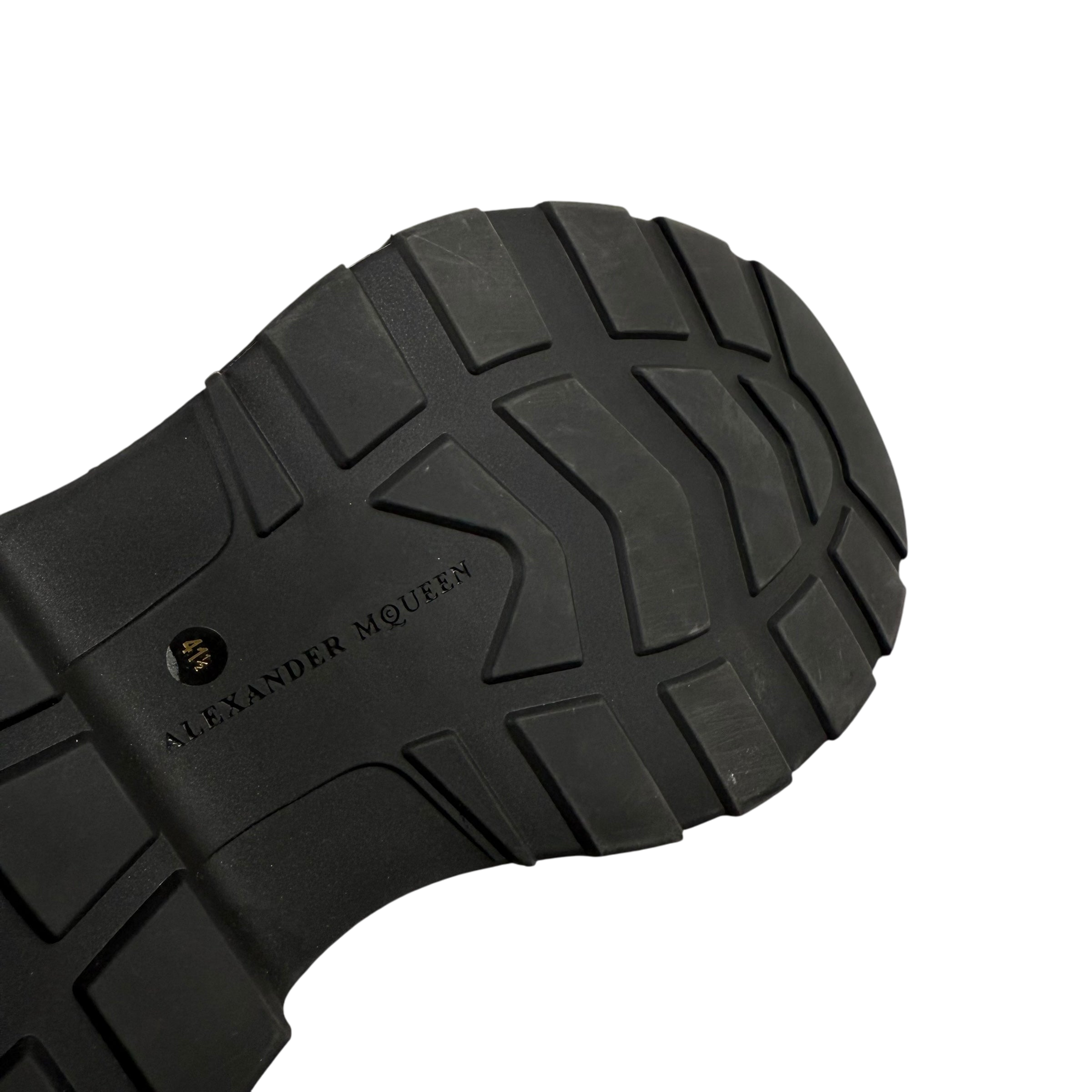 Alexander McQueen Oversized Sole Combat Leather Boots Black (fits US8.5-9)