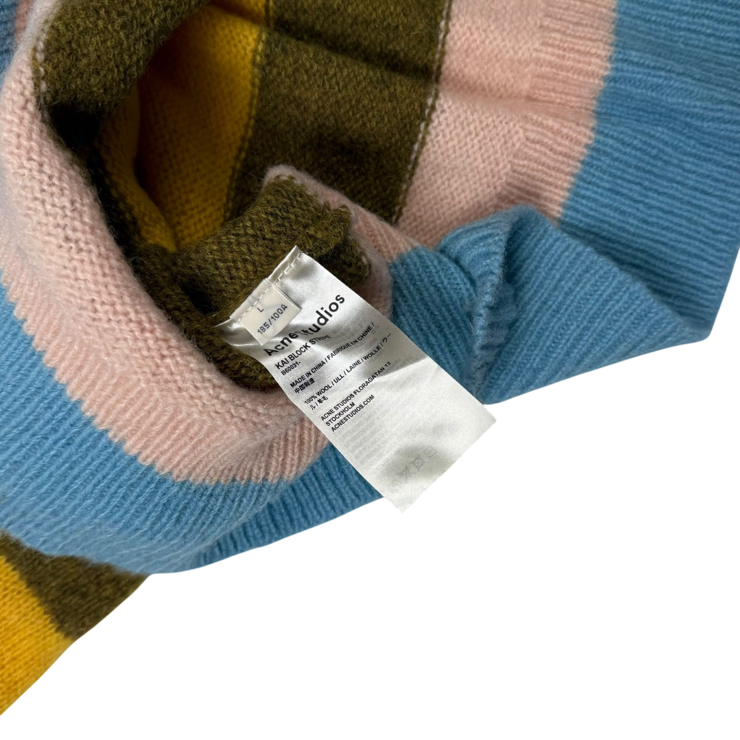 Acne Studios Kai Block Striped Sweatshirt (Fits M-L)