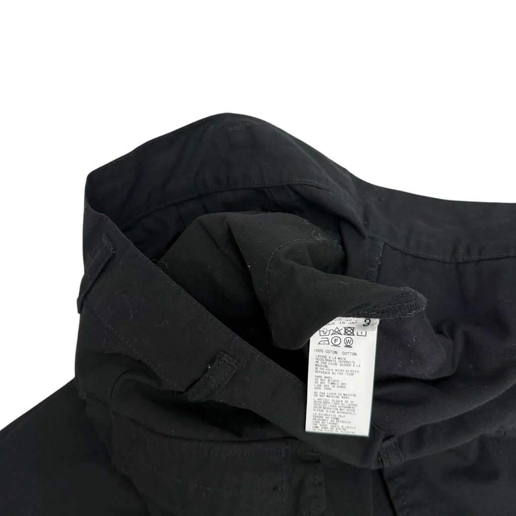 Yohji Yamamoto BLACK Scandal Pleated Wide-Leg Pants Black (Size L)