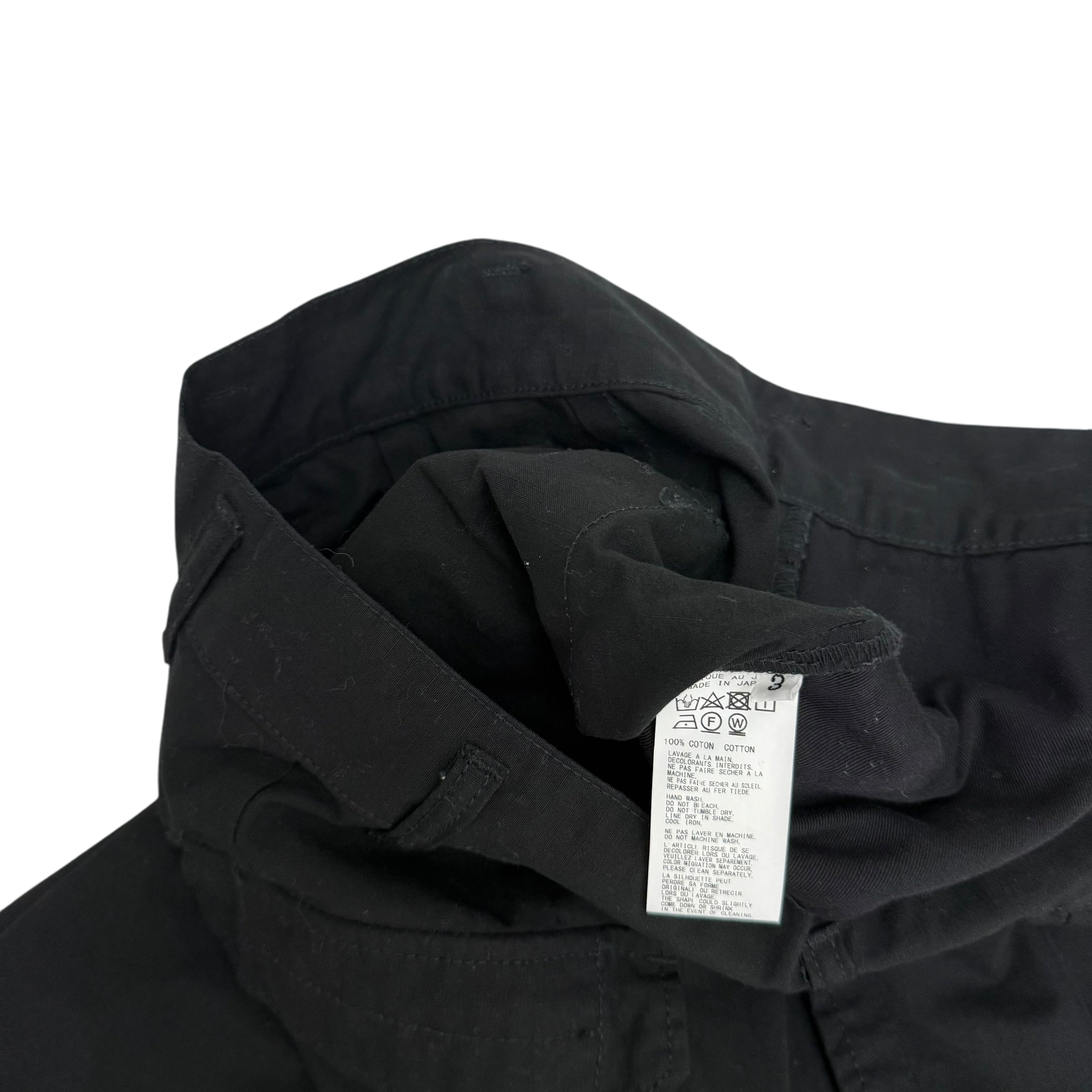 Yohji Yamamoto BLACK Scandal Pleated Wide-Leg Pants Black (Size L)