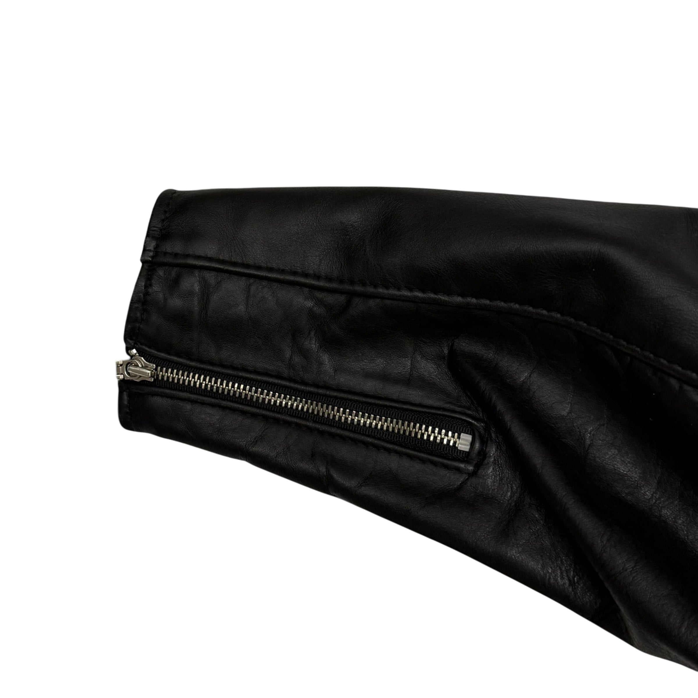 Schott 641 Horsehide Cafe Racer Jacket Black (Fits M-L)