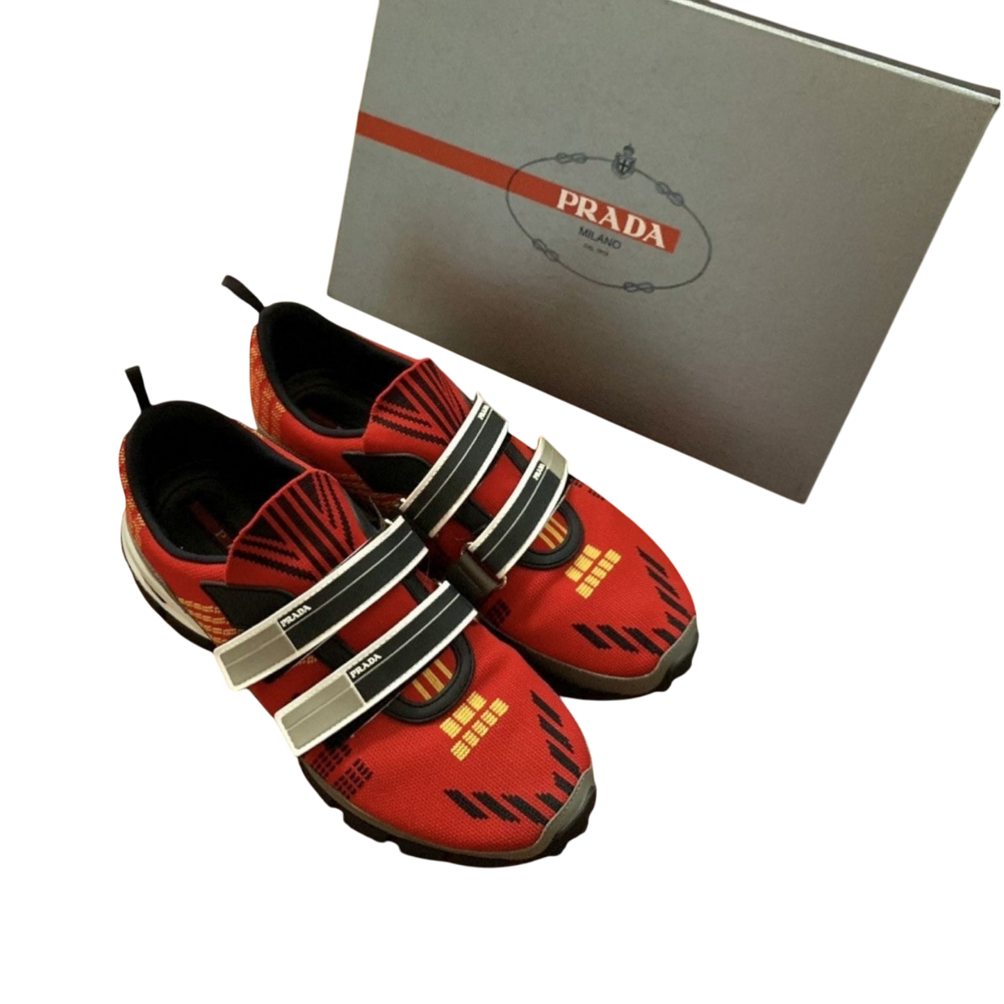 Prada SS18 Crossection Knit Sneaker Red (fits US10-11)