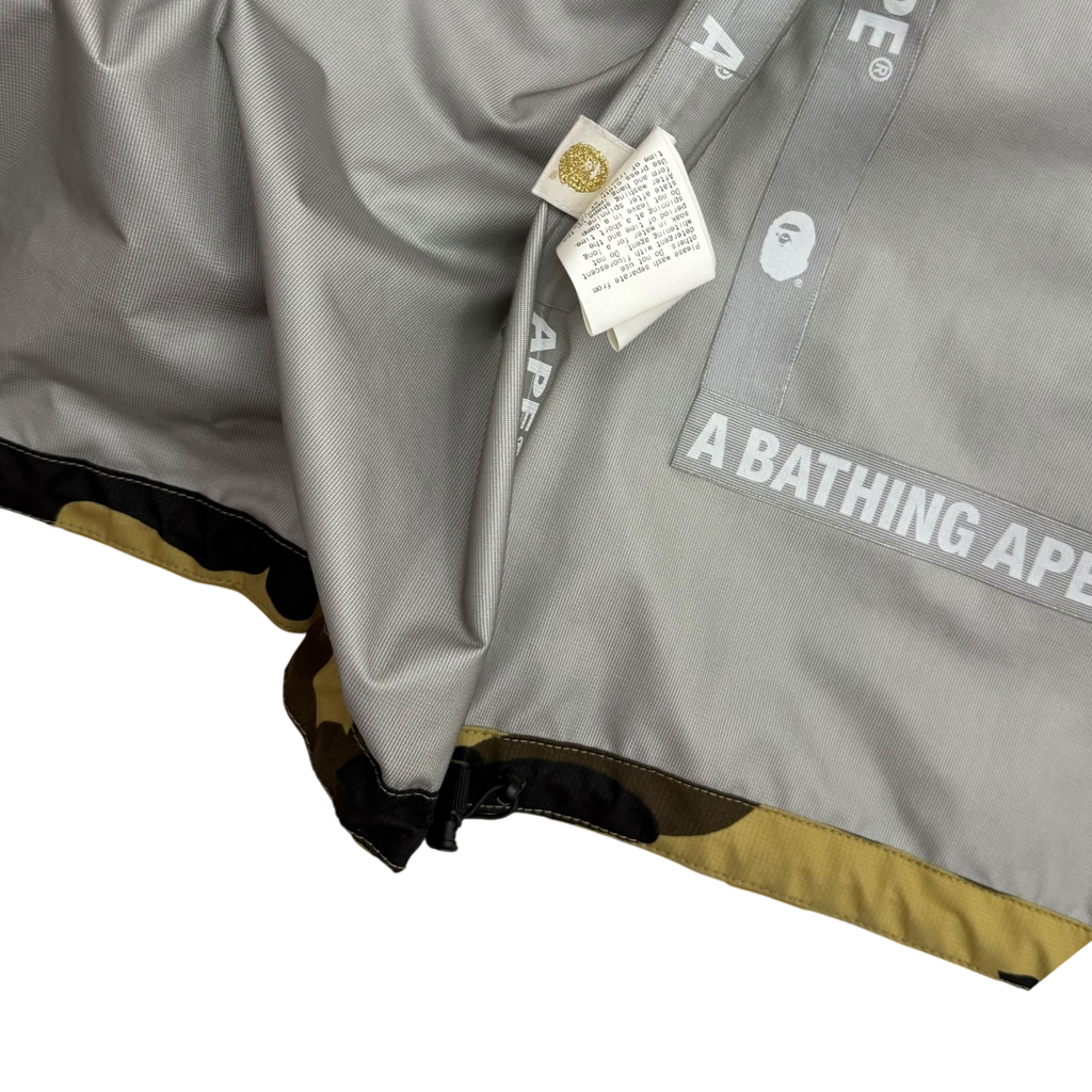 BAPE (A Bathing Ape) Gore-Tex 1st Camo Shell Zip-Up Hooded Jacket Yellow (Fits M-L)