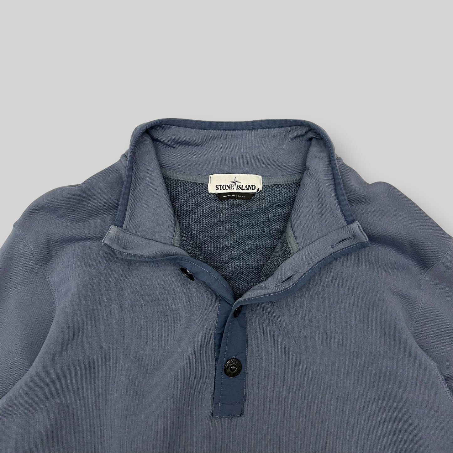 Stone Island Button Up Jumper Blue (Fits L/XL)