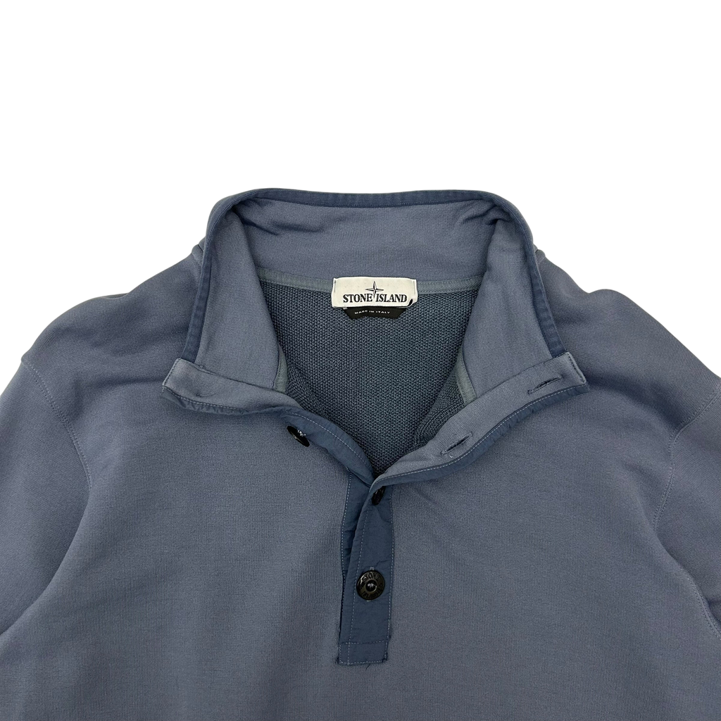 Stone Island Button Up Jumper Blue (Fits L/XL)
