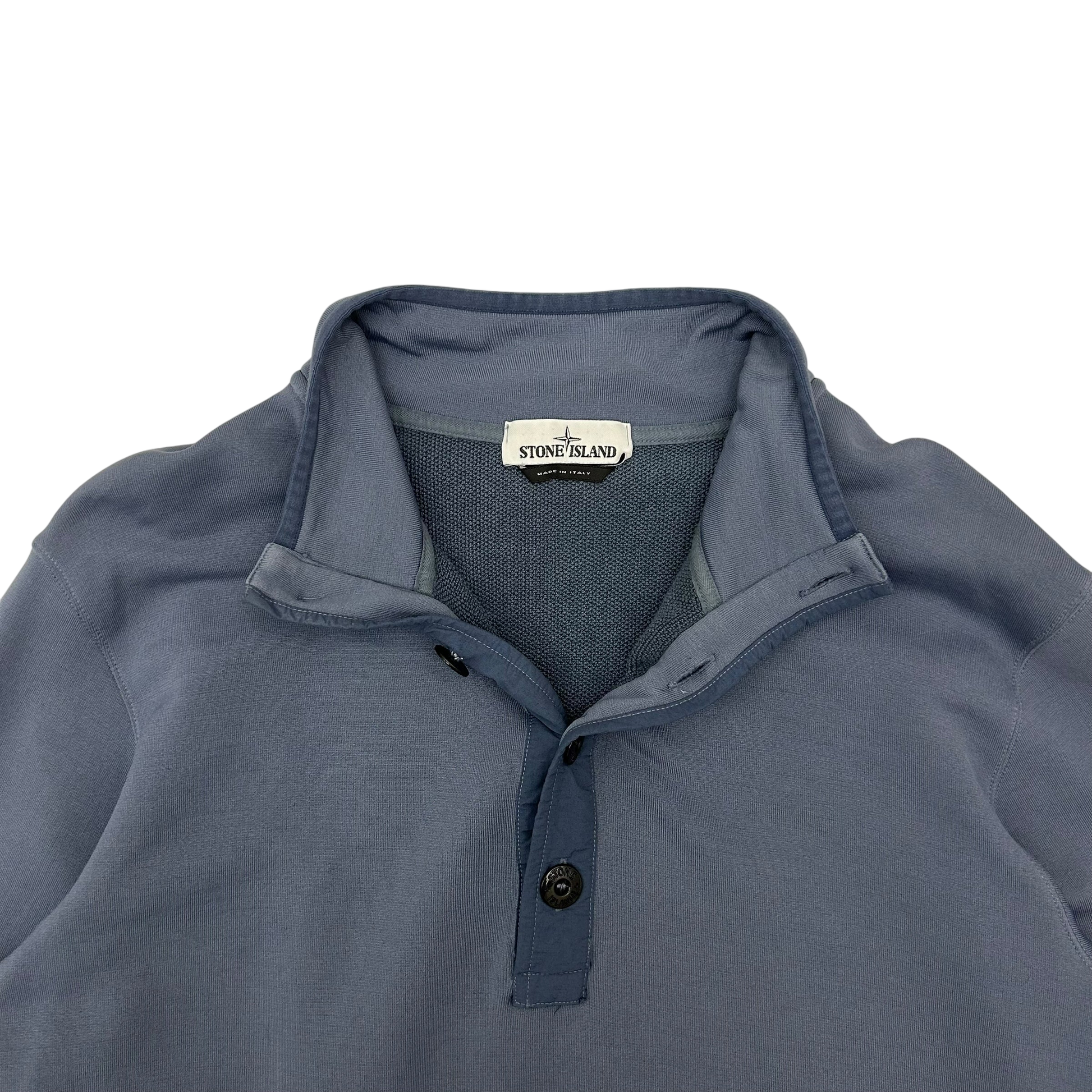 Stone Island Button Up Jumper Blue (Fits L/XL)