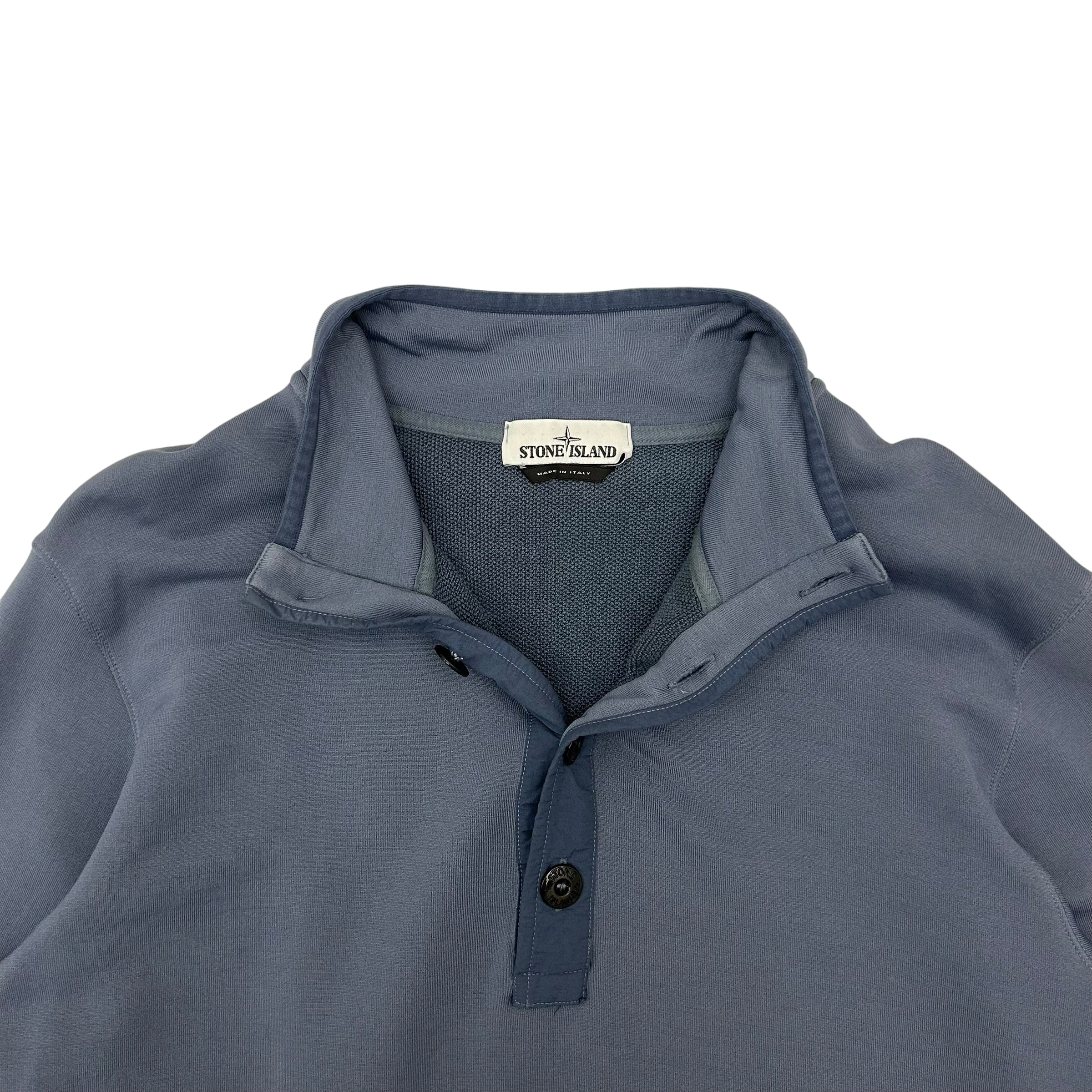 Stone Island Button Up Jumper Blue (Fits L/XL)