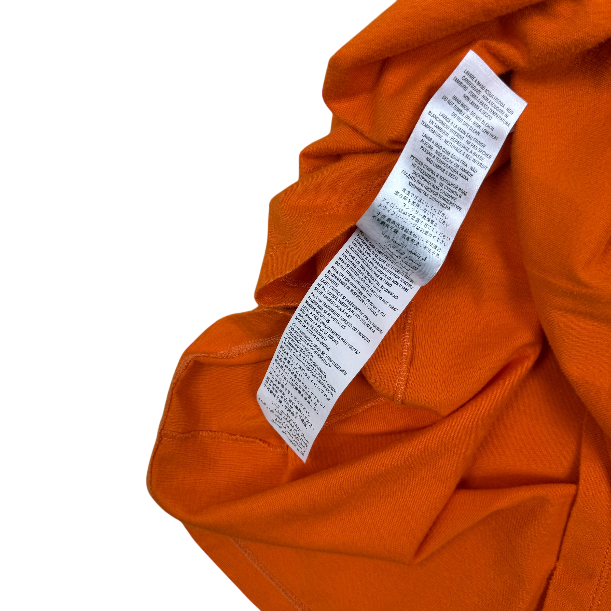 Gucci 2018 Distressed Printed Cotton-Jersey T-Shirt Orange (Fits M-L)